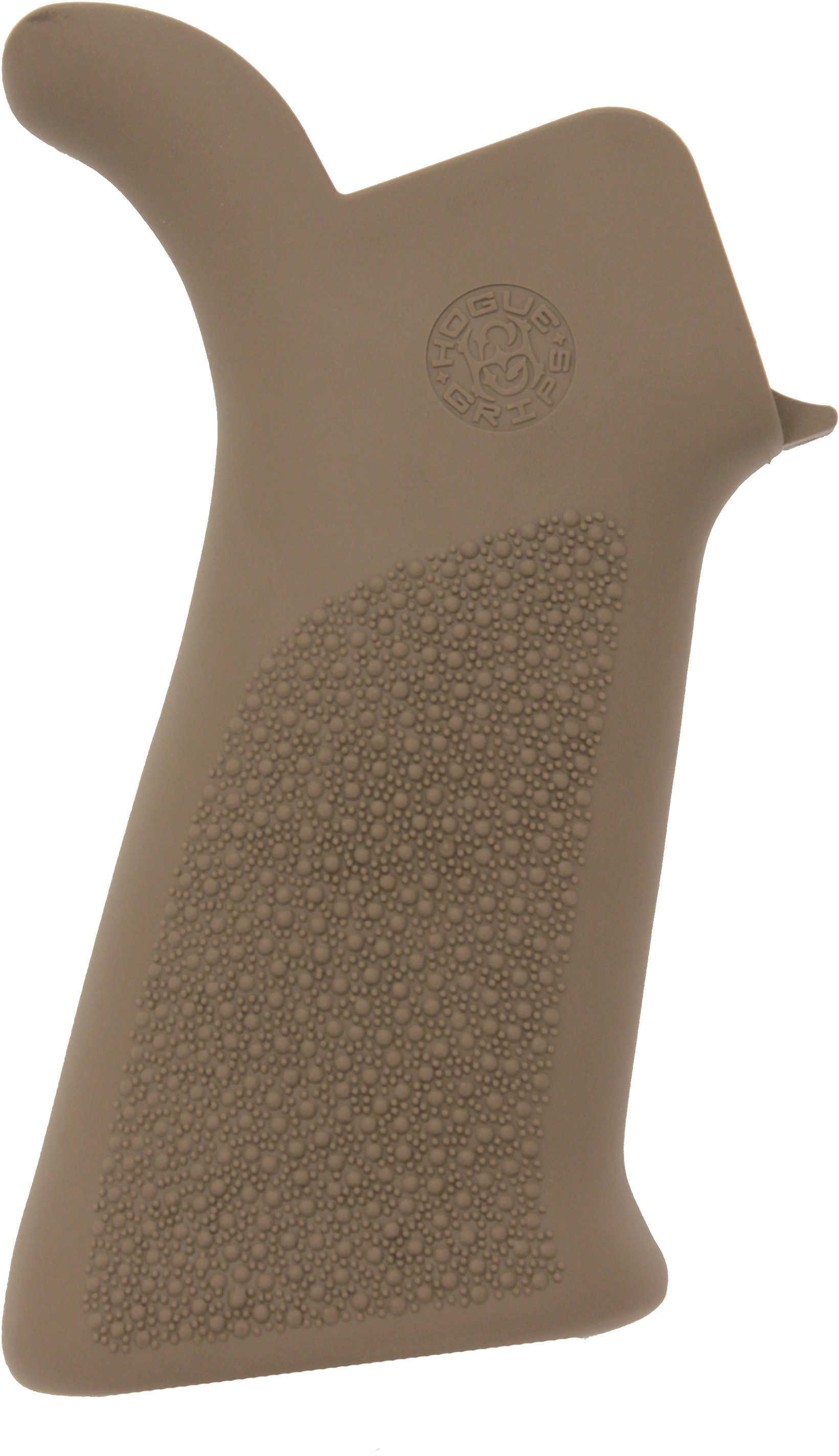 Hogue AR-15 Rubber Grip Beavertail No Finger Grooves Desert Tan 15033-img-1