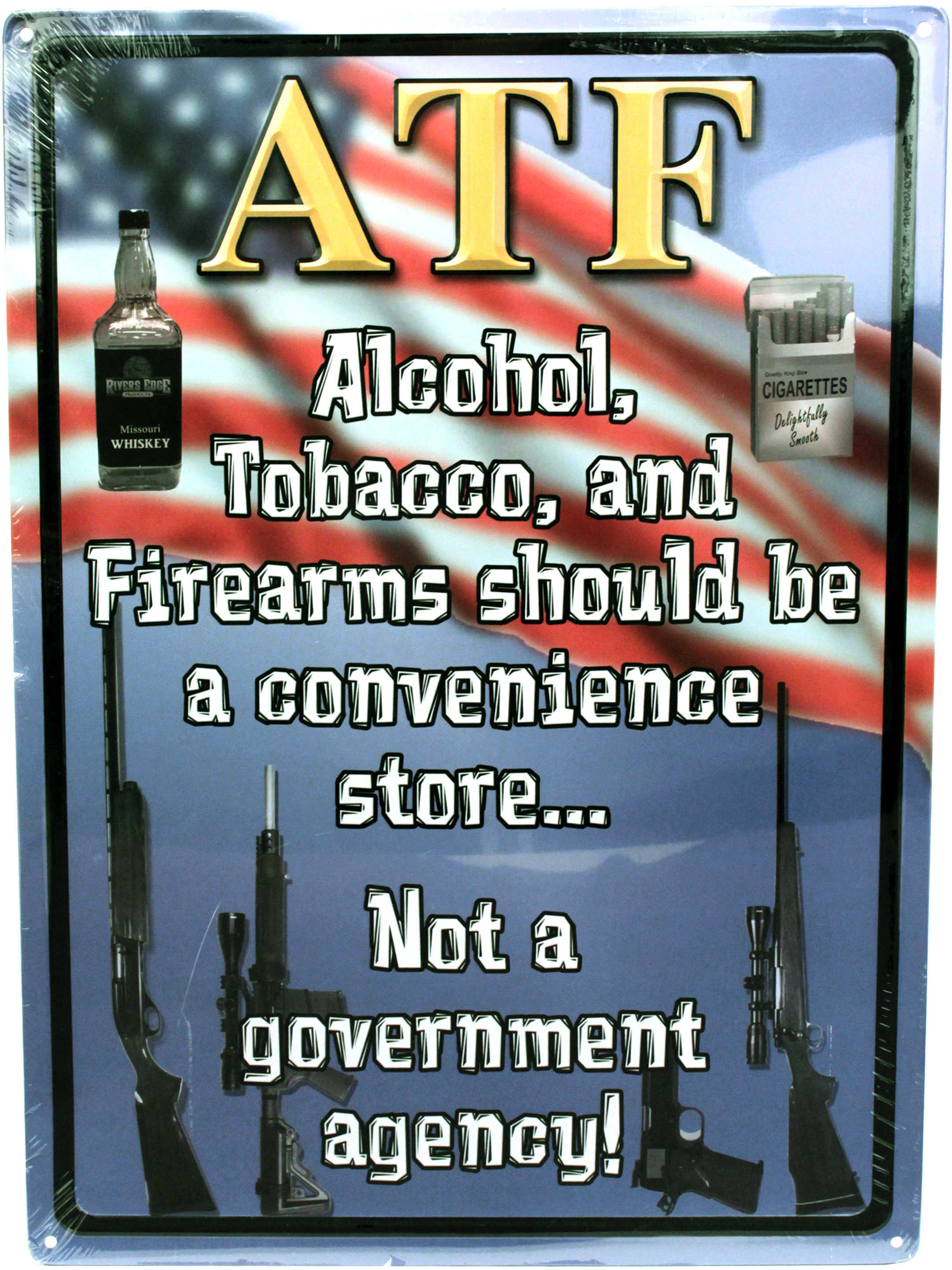 Rivers Edge Products 12" x 17" Tin Sign ATF 1517
