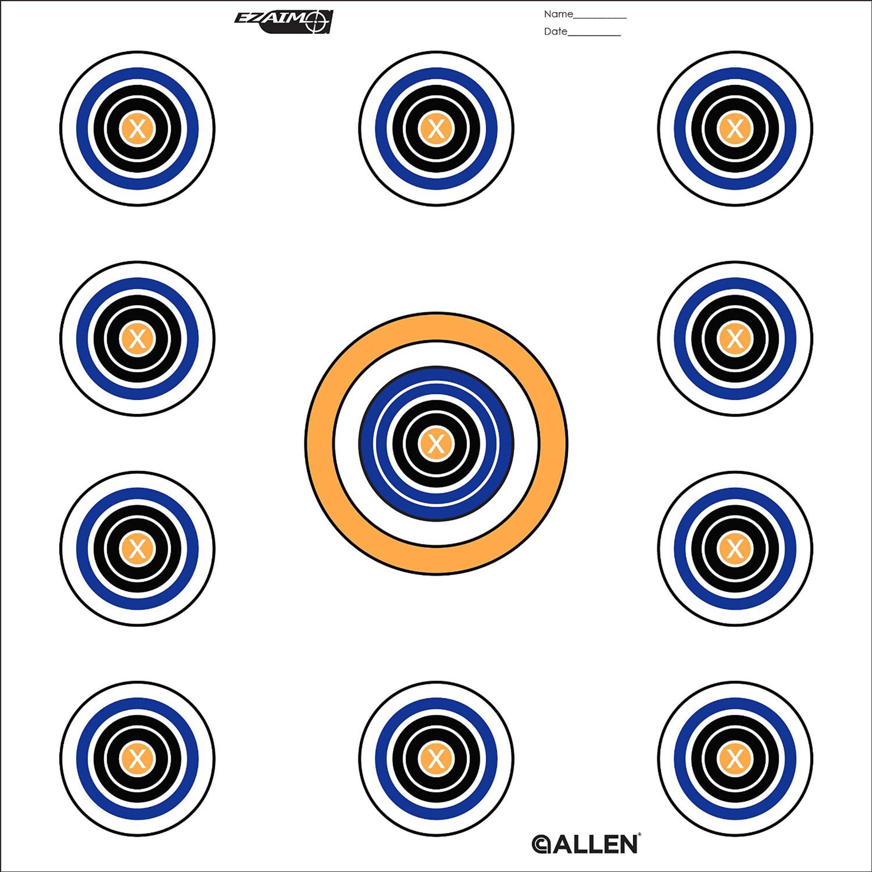 Allen EZ Aim 11 Spot Target 12-Pk 12"X12"