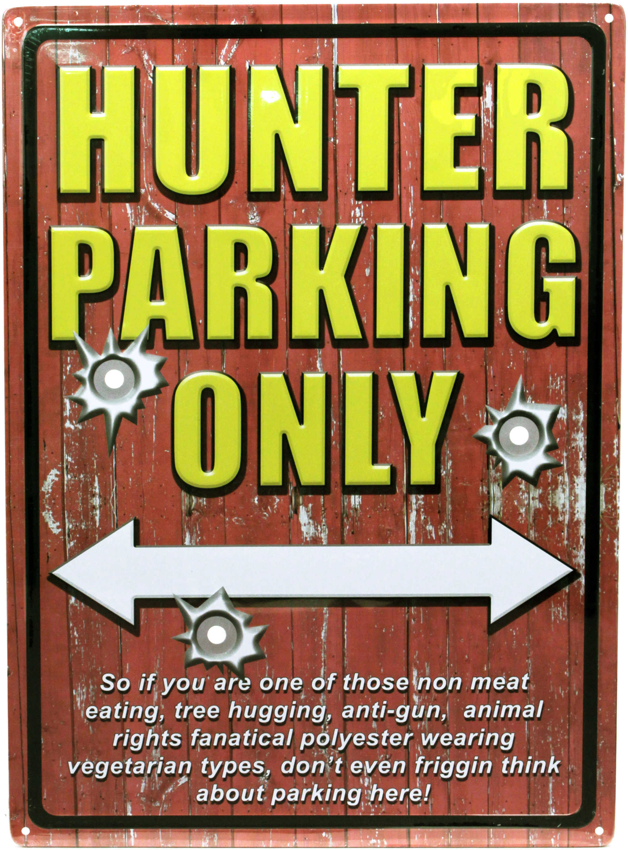 Rivers Edge Products 12" x 17" Tin Sign Hunter Parking 1520