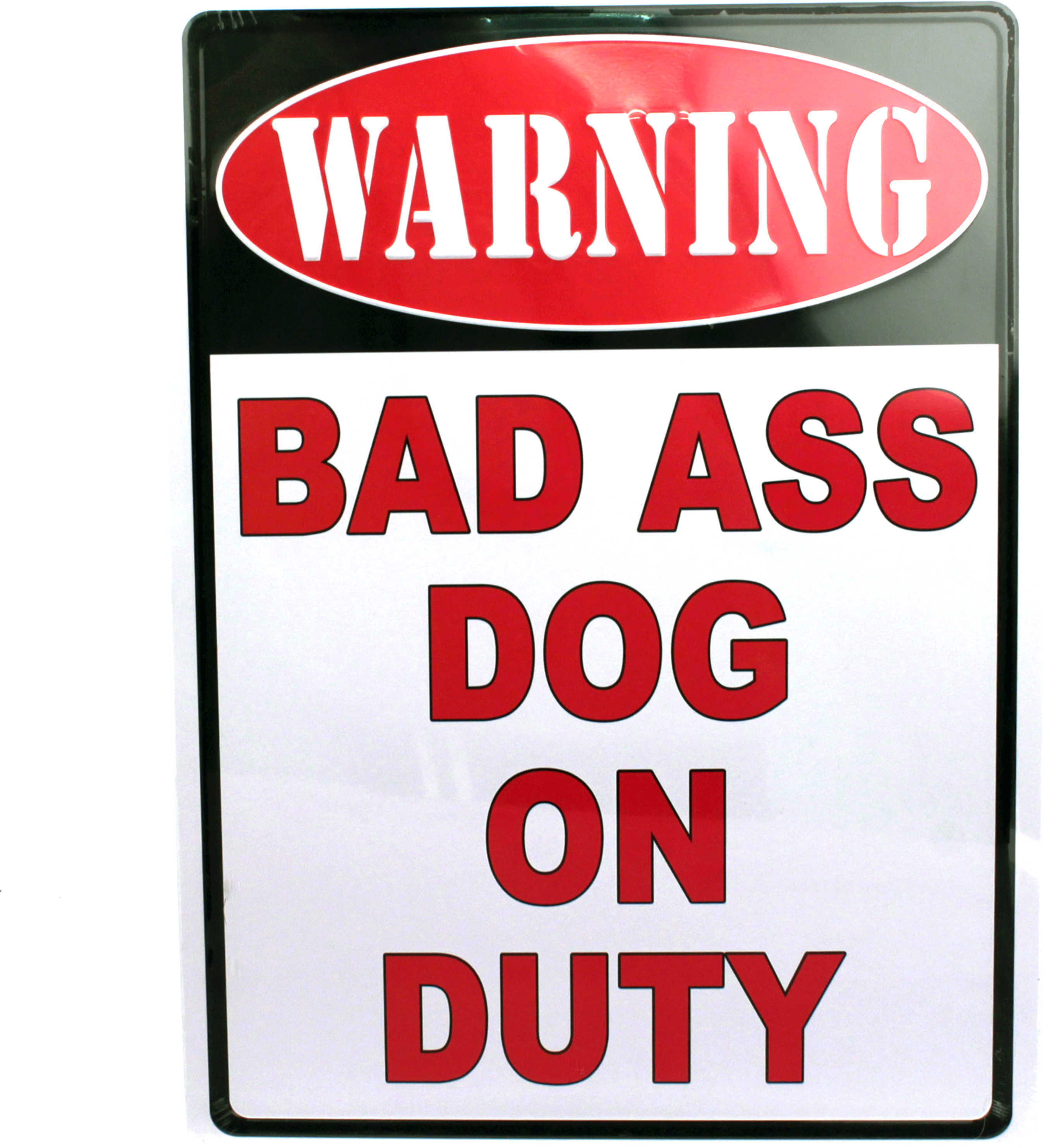 Rivers Edge Products 12" x 17" Tin Sign Warning-Bad Ass Dog 1526