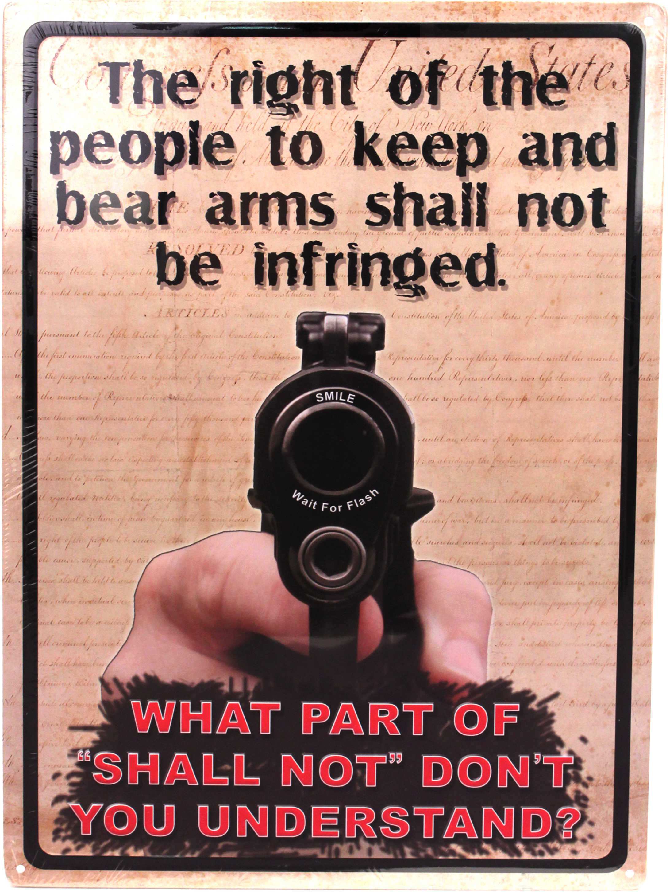 Rivers Edge Products 12" x 17" Tin Sign The Right To Keep & Bear Arms 1528