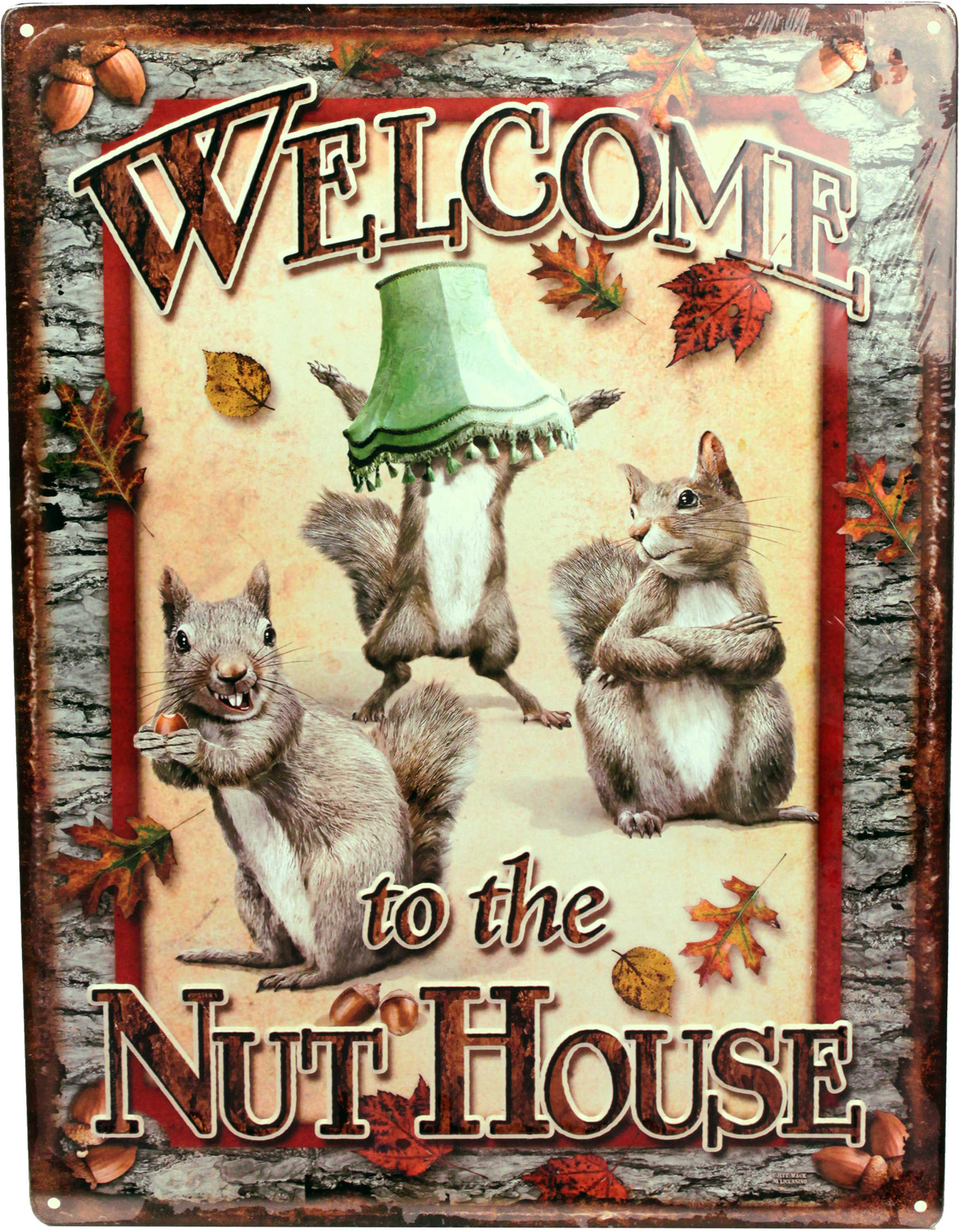 Rivers Edge Products 12" x 17" Tin Sign Nut House 1530