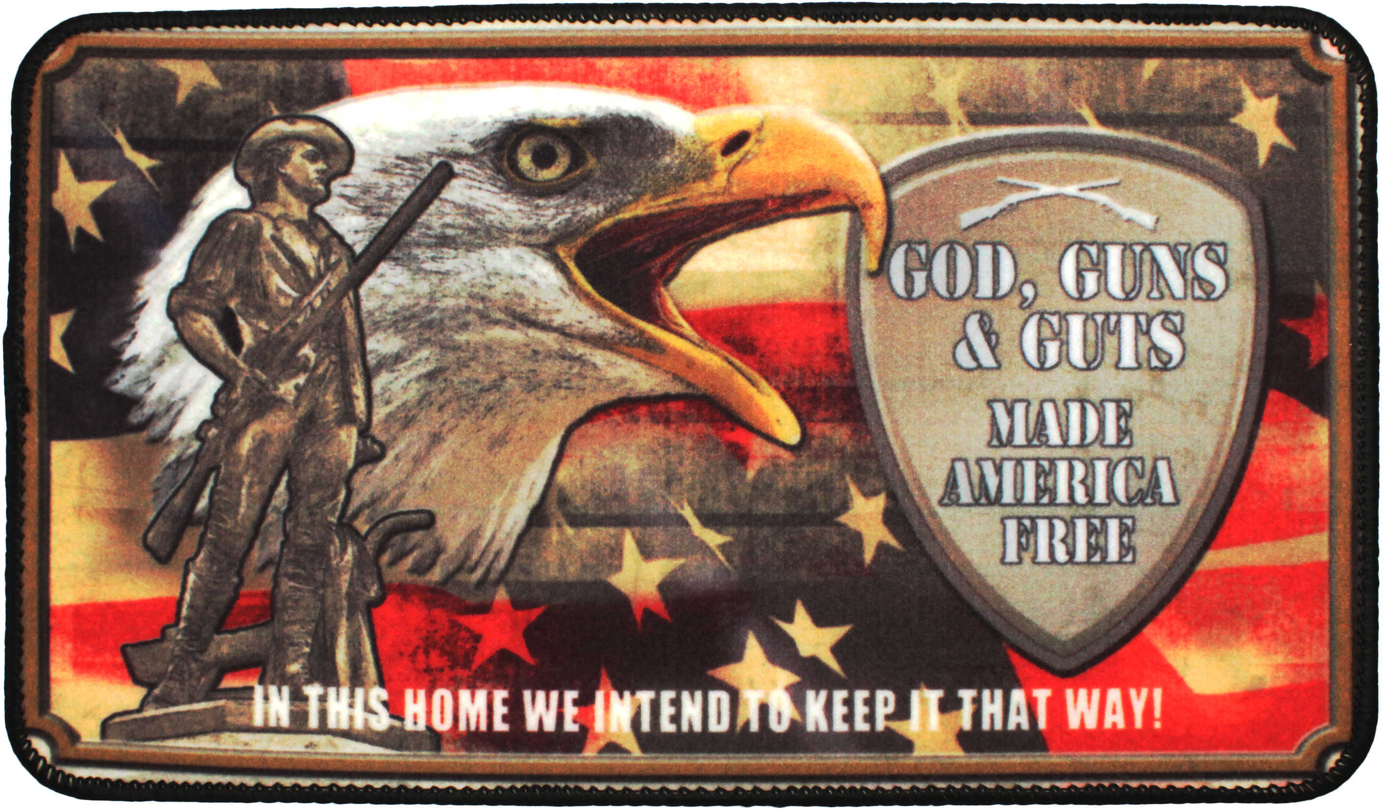 Rivers Edge Products Door Mat, 30"x18" God Guns and Guts 1870