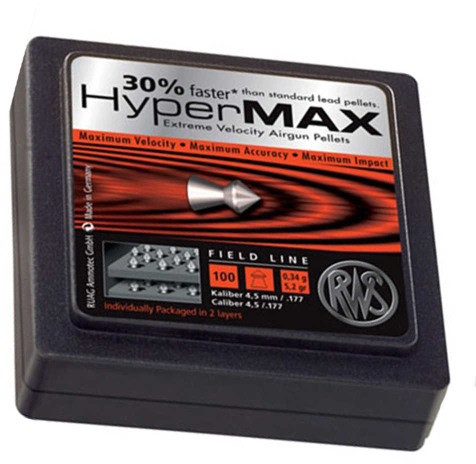 RWS Pellets .177 Hyper Max 5.2 GRAINS 100Pk BILSTER Card