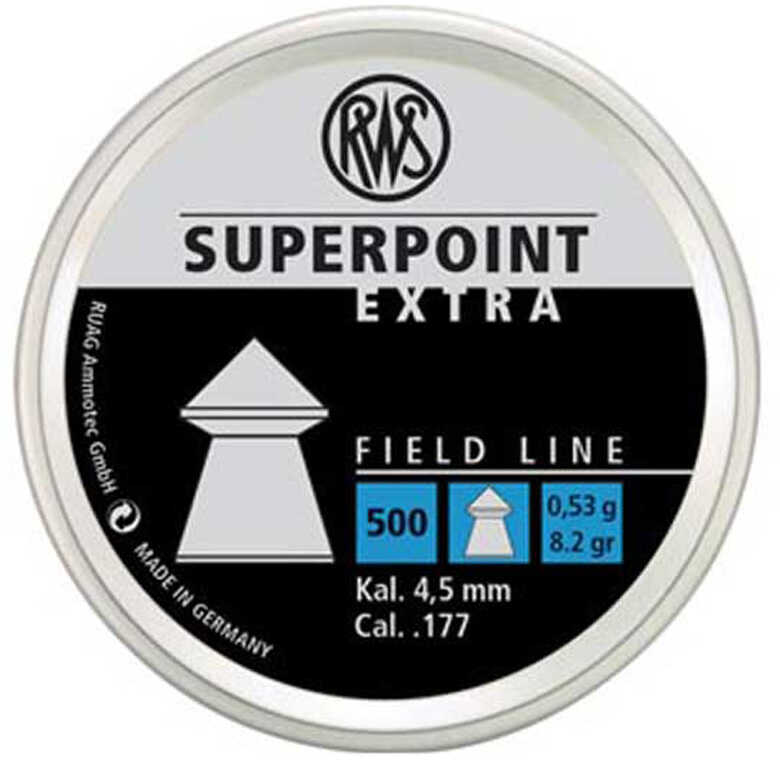 RWS Pellets .177 Superpoint Extra 8.2 GRAINS 500-Pack