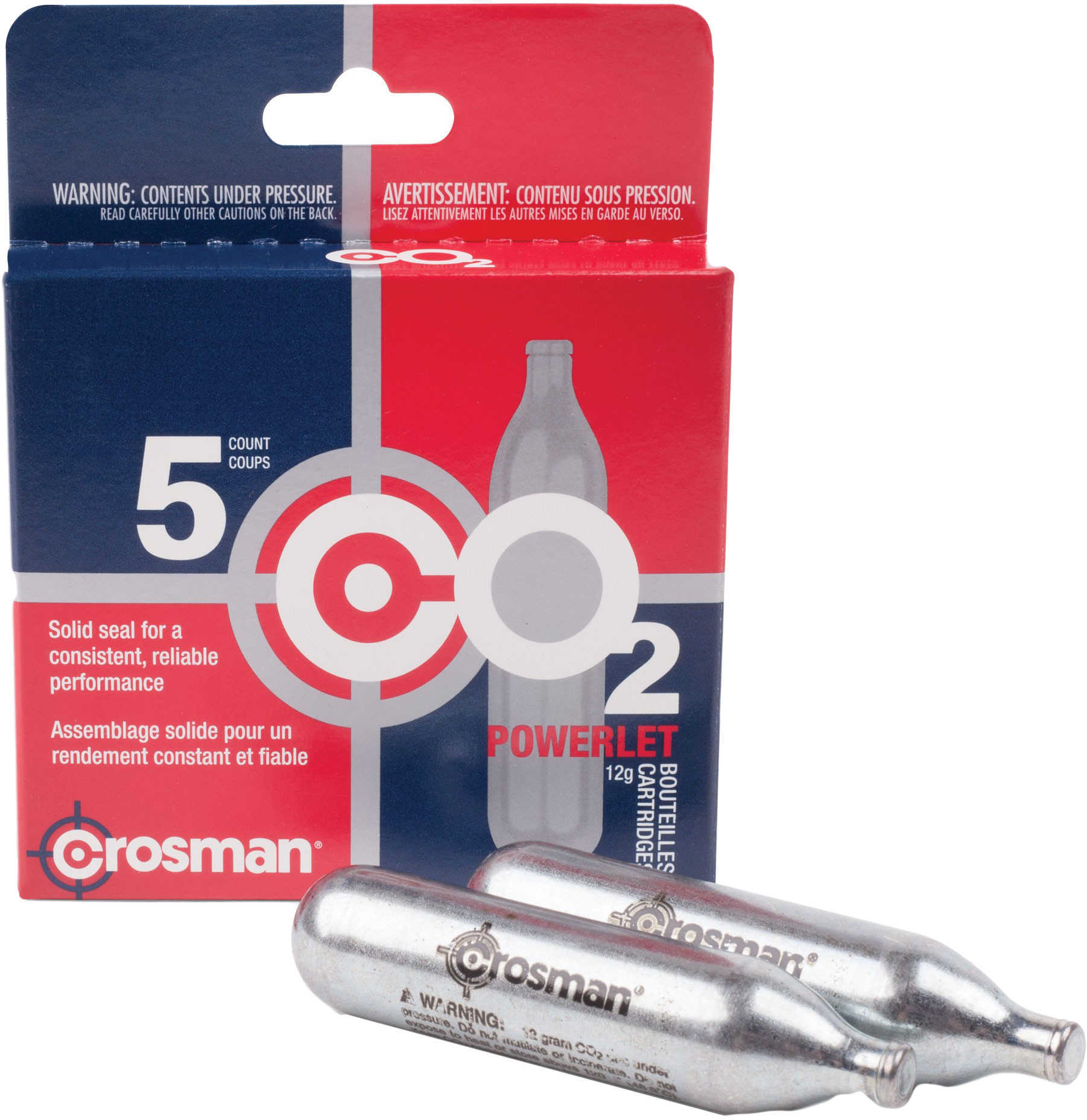 Crosman CO2 Cartridges (Per 5) - Brand New In Package-img-1