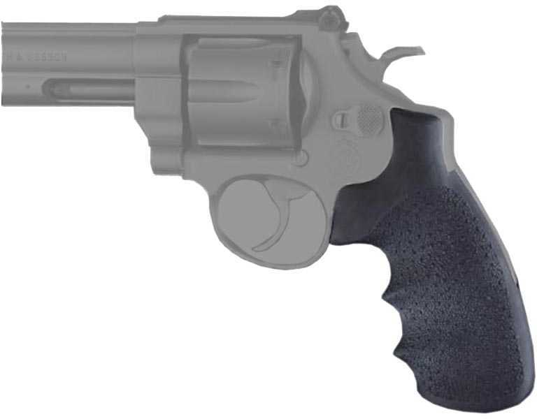 Hogue Grips Monogrip Fits S&W N Round Butt Rubber Black 25000