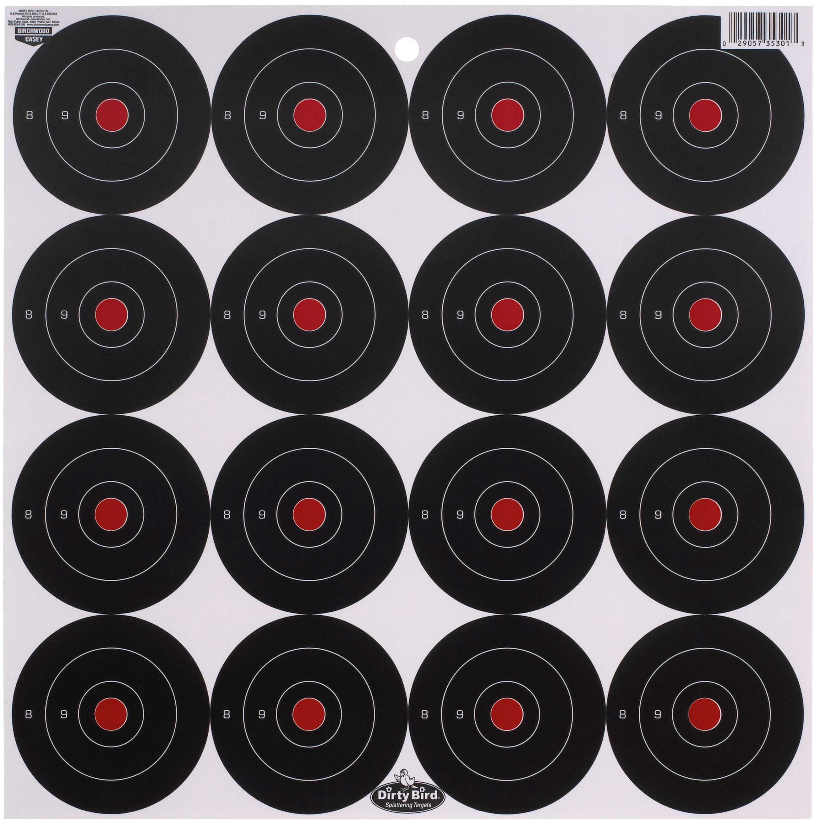 Birchwood Casey Dirty Bird Paper Targets 3", Round, (12 Pack) 35309