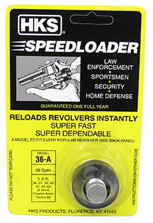 HKS Speedloader 357 Magnum Fits S&W J Frame Taurus 605 Ruger Black 36A