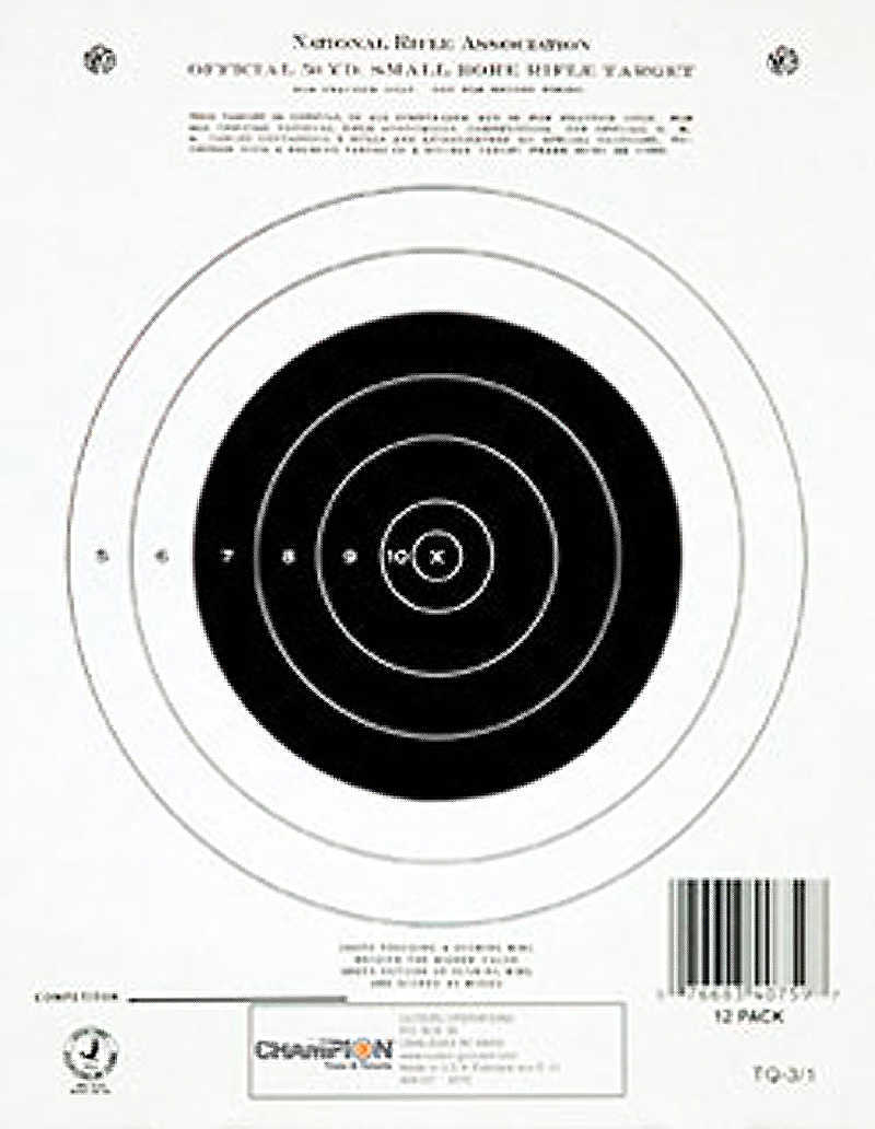 Champion Traps and Targets Gtq3/1 50 Yard Single Bullseye (Per 12) Md: 40759