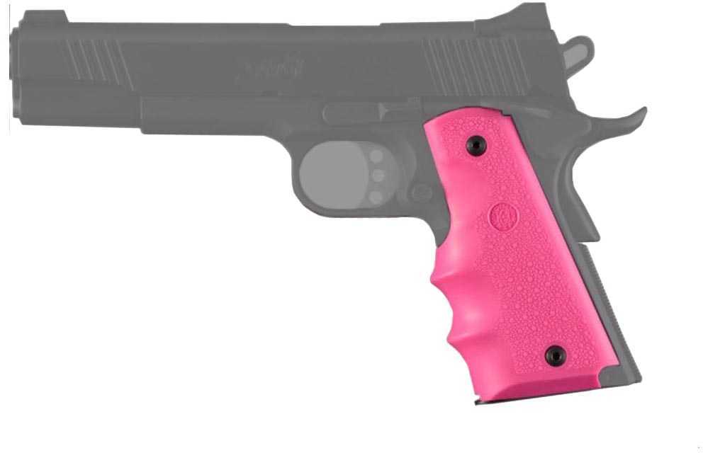 Hogue Grips Colt Govt Model W/Finger GROOVES Pink