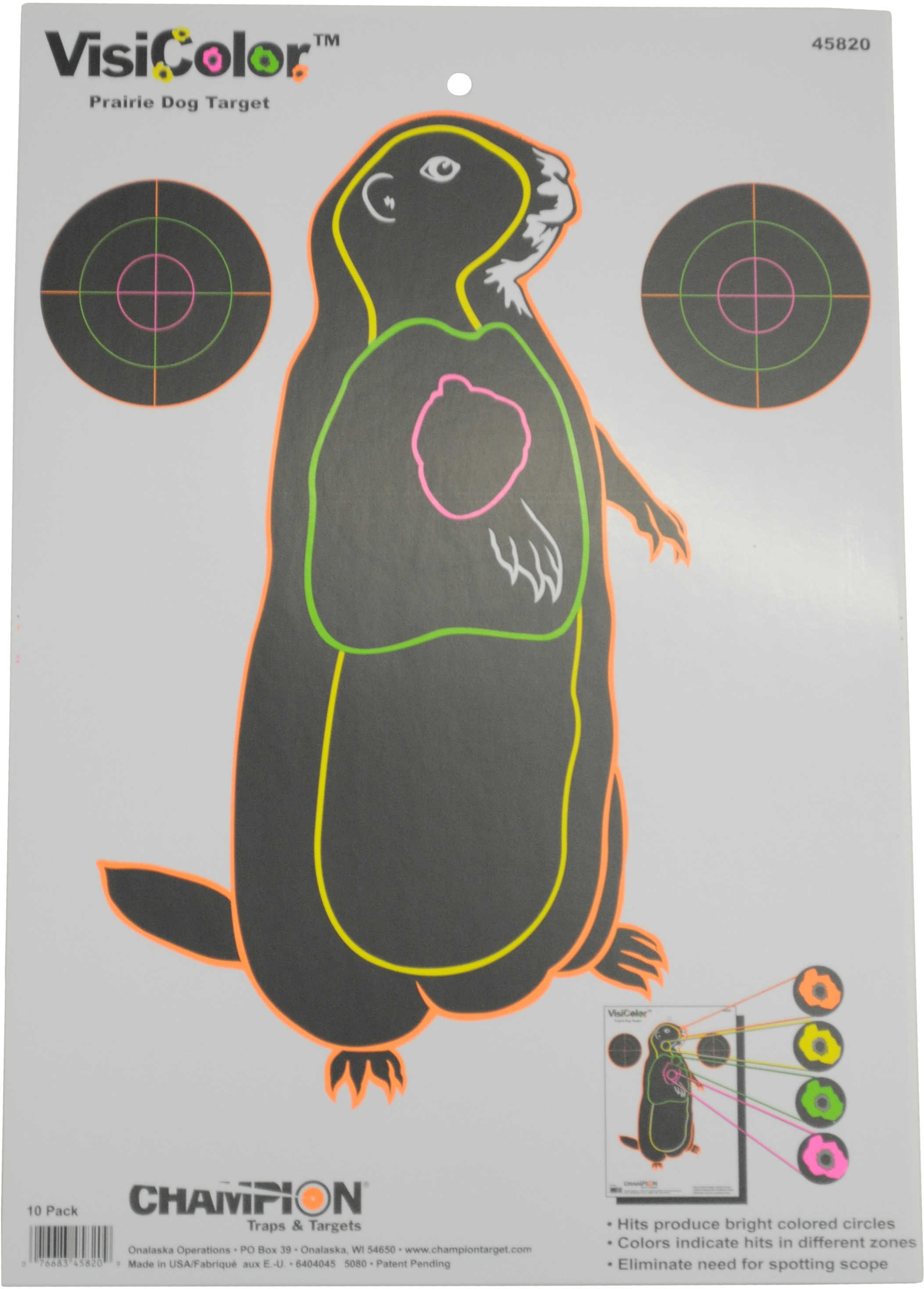 Champion Traps and Targets Visicolor Prairie Dog (10 Pack) 45820