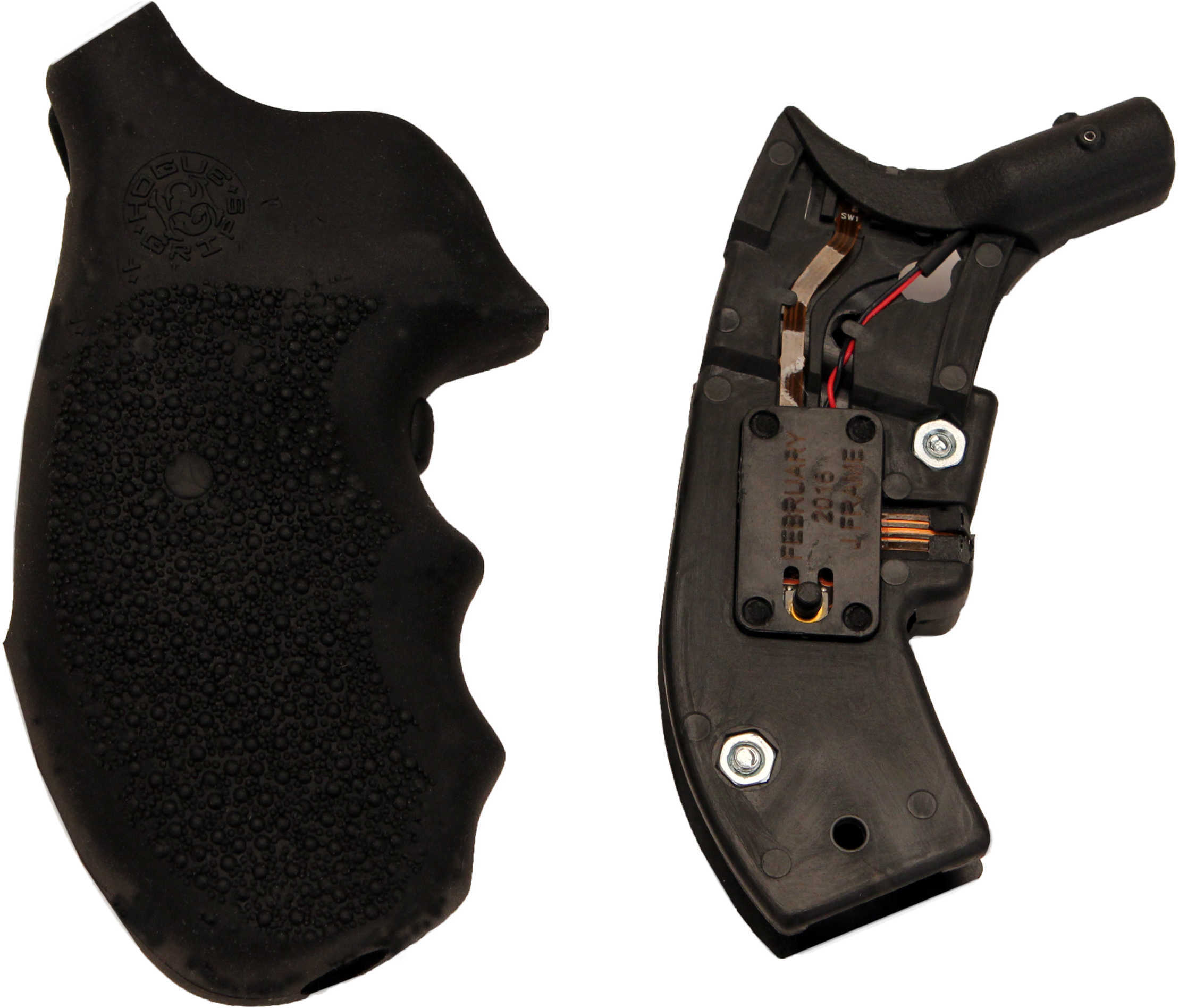 Hogue LE Red Laser Grip S&W J Frame Round Butt Rubber Monogrip Black Md: 60080