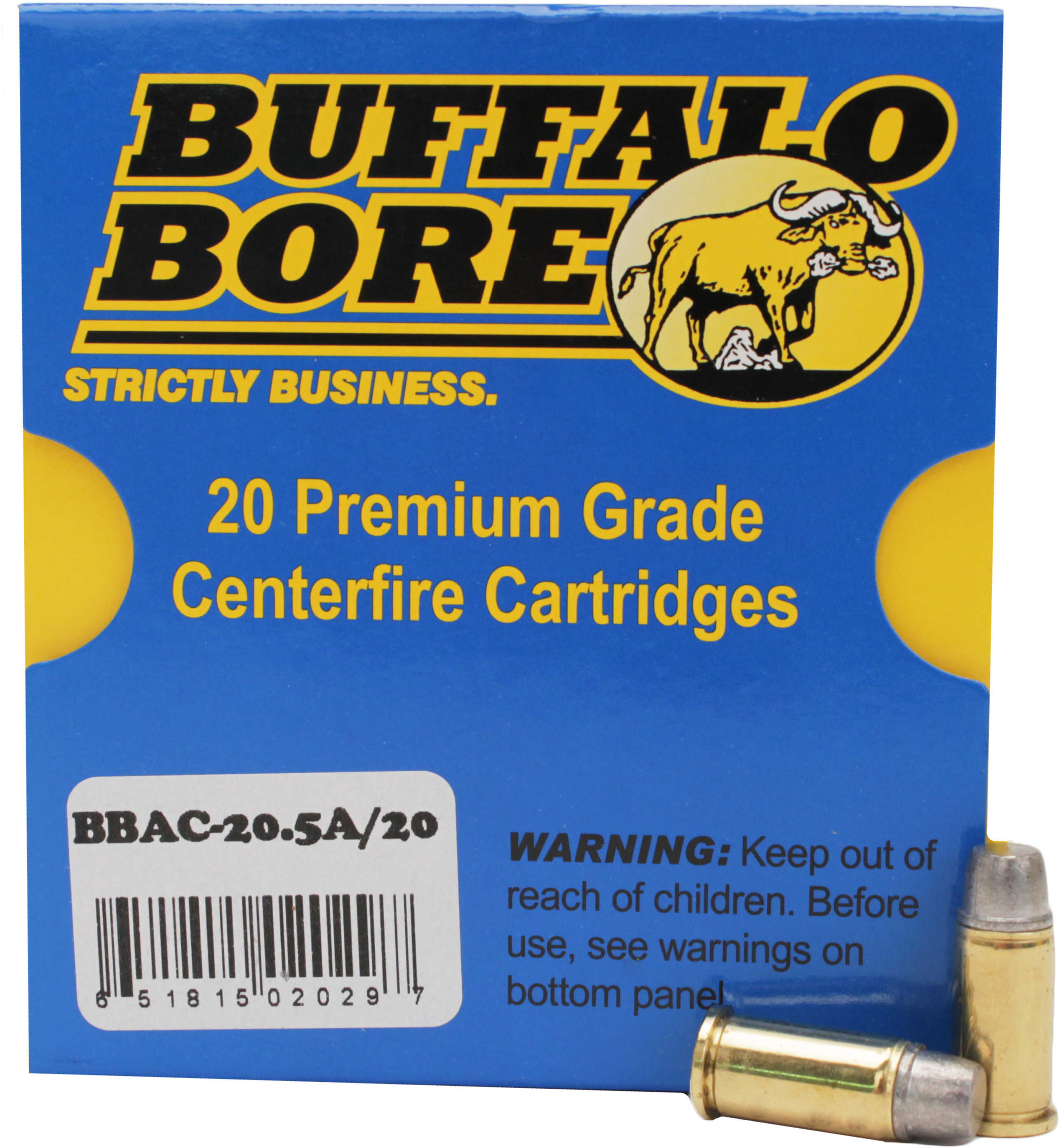 38 S&W 20 Rounds Ammunition Buffalo Bore 125 Grain Lead