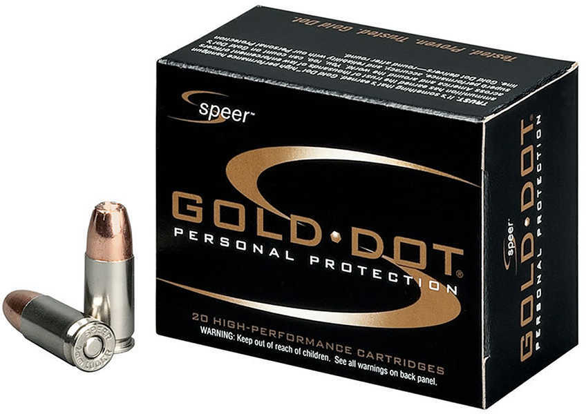 9mm Luger 20 Rounds Ammunition Speer 124 Grain Hollow Point