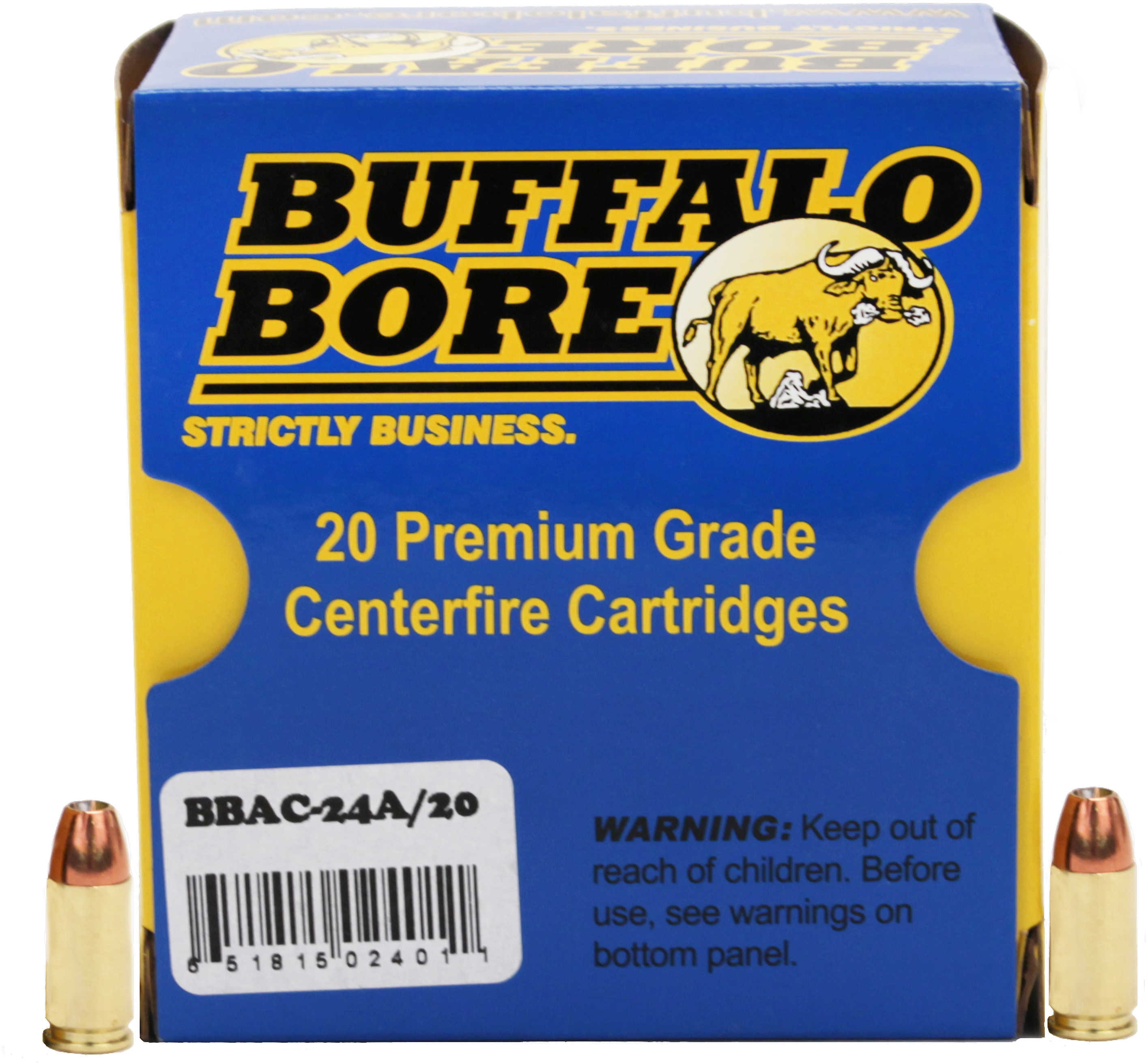 9mm Luger 20 Rounds Ammunition Buffalo Bore 115 Grain Hollow Point