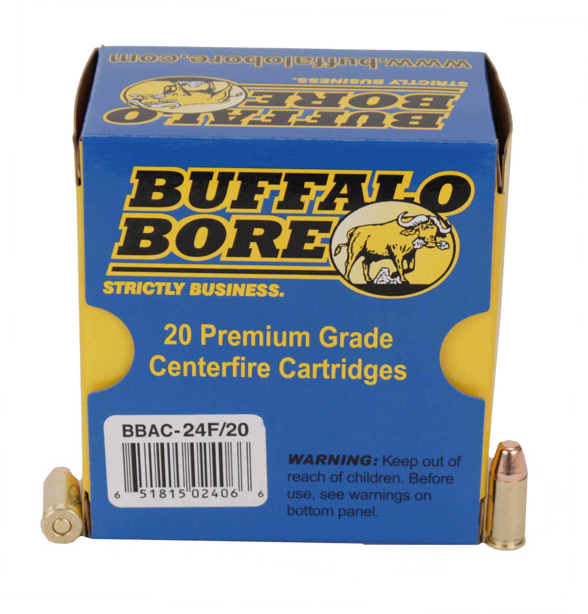 9mm Luger 20 Rounds Ammunition Buffalo Bore 124 Grain FMJ-FN