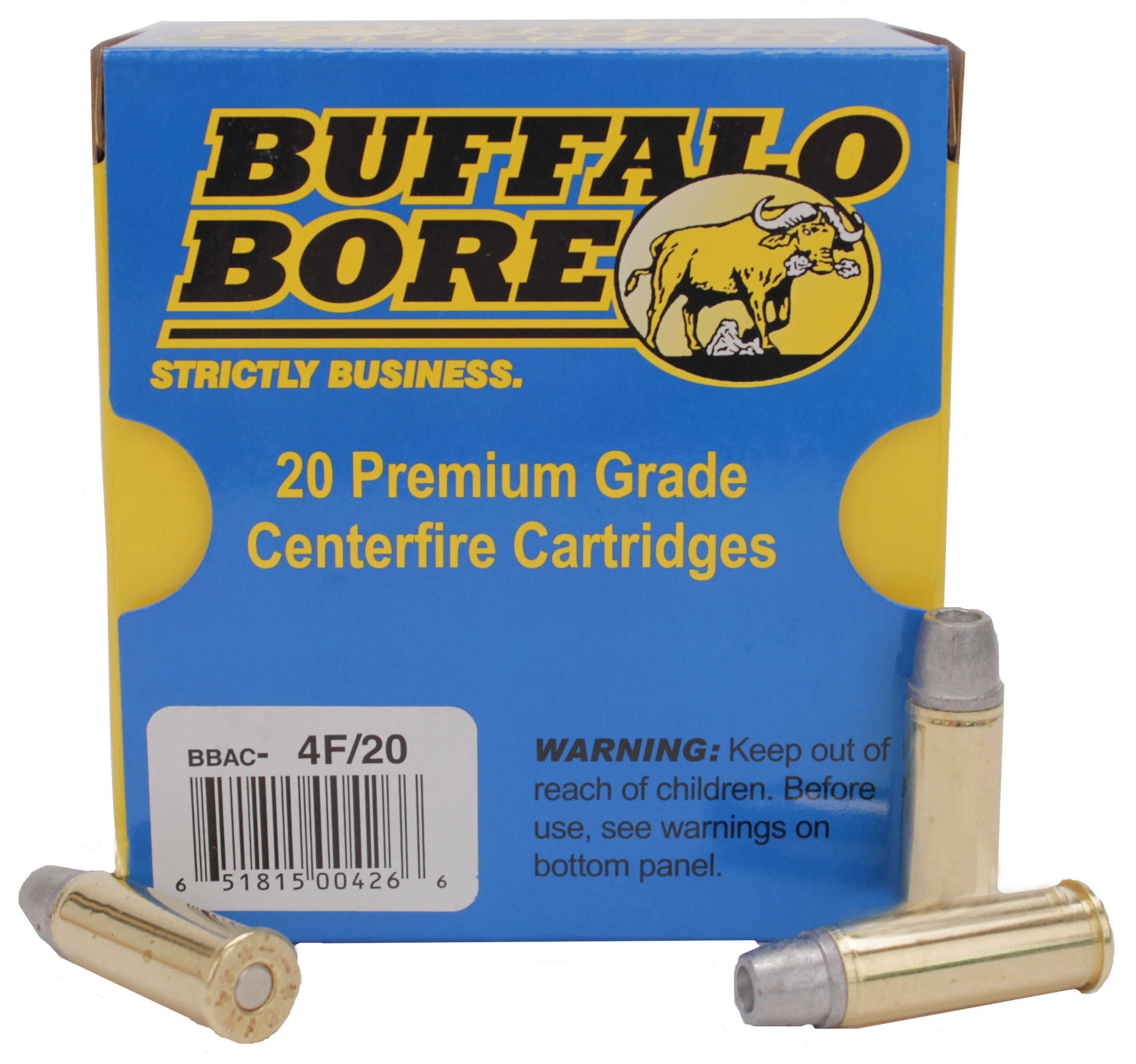 44 rem magnum 20 rounds ammunition buffalo bore 240 grain lead