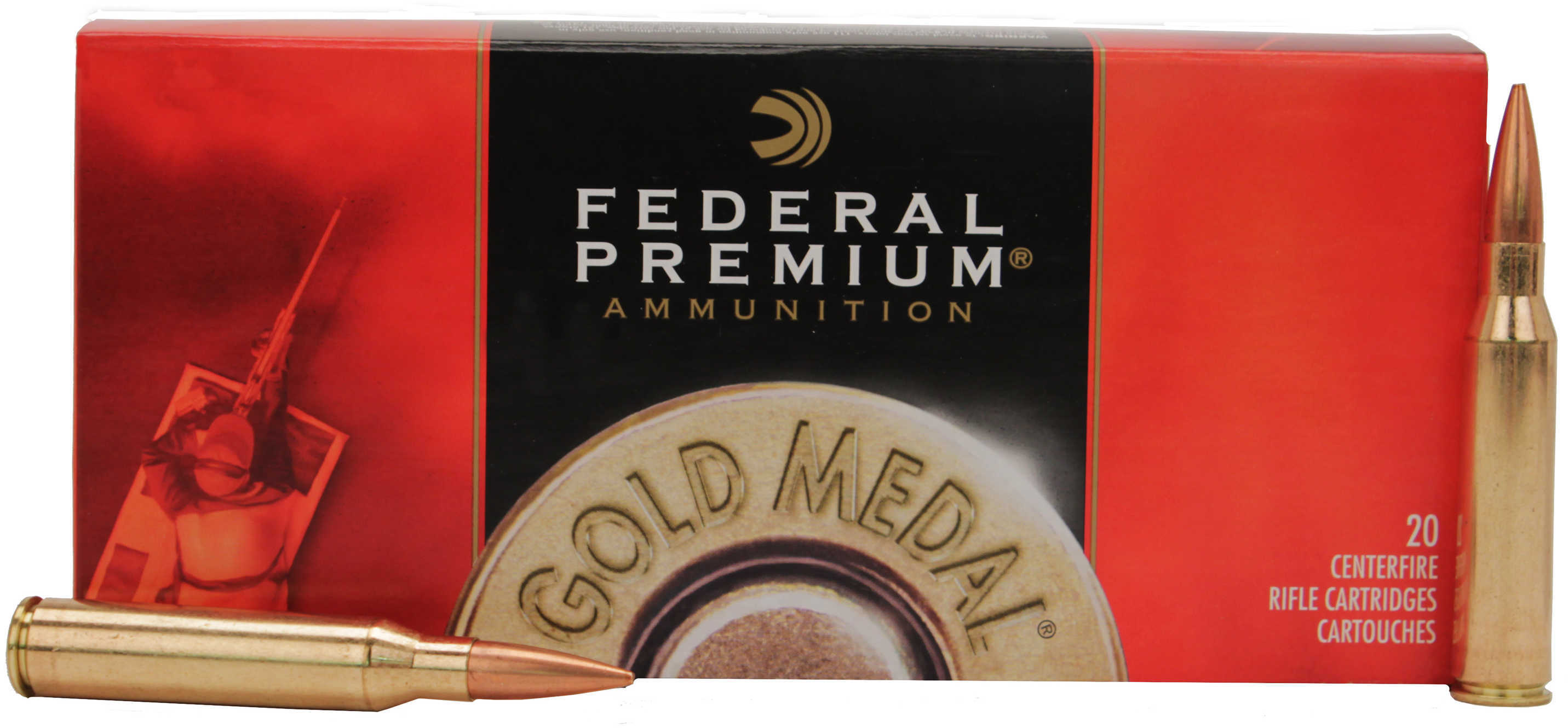 338 Lapua Magnum 20 Rounds Ammunition Federal Cartridge 300 Grain Sierra Match King