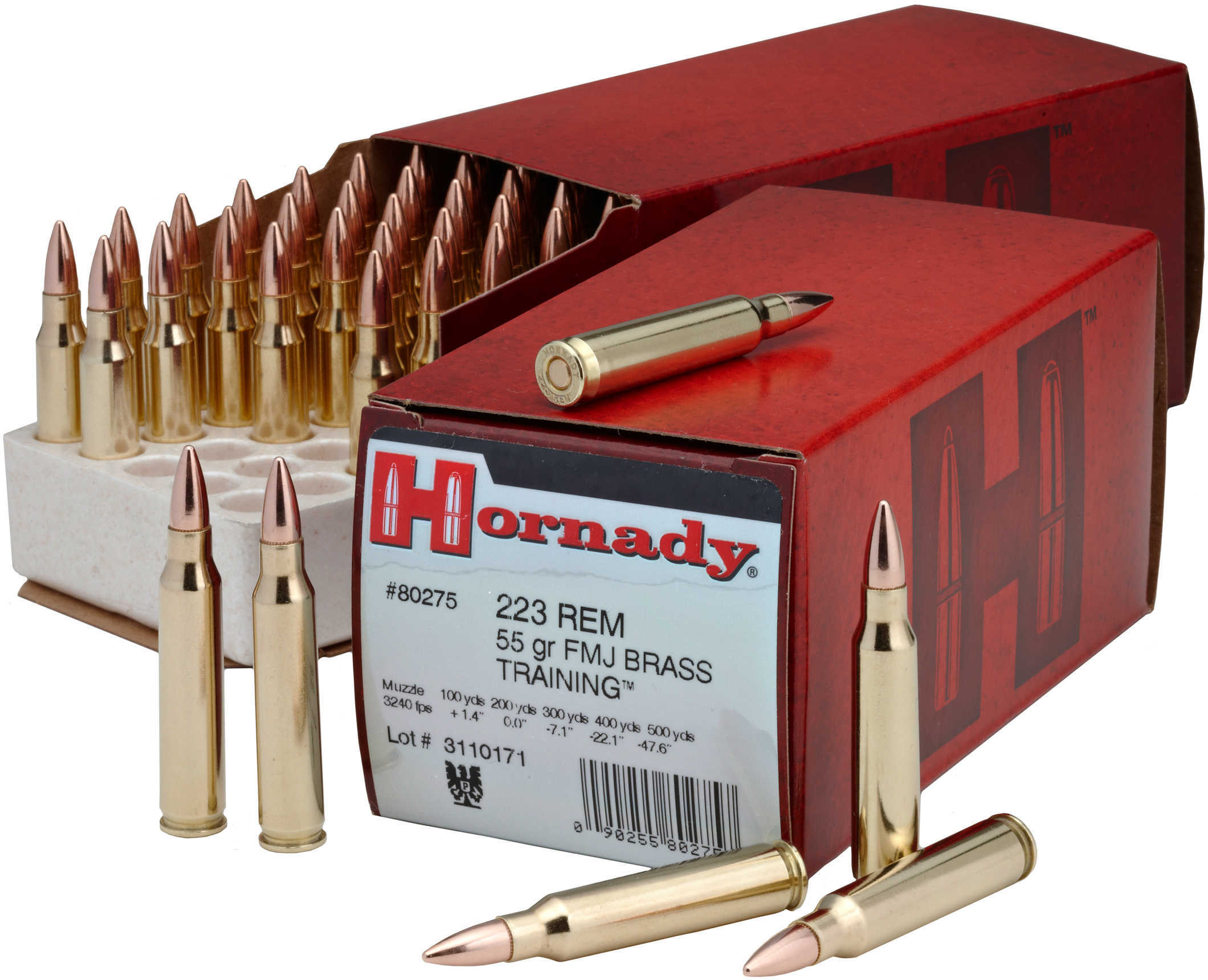 223 Remington 50 Rounds Ammunition Hornady 55 Grain Full Metal Jacket