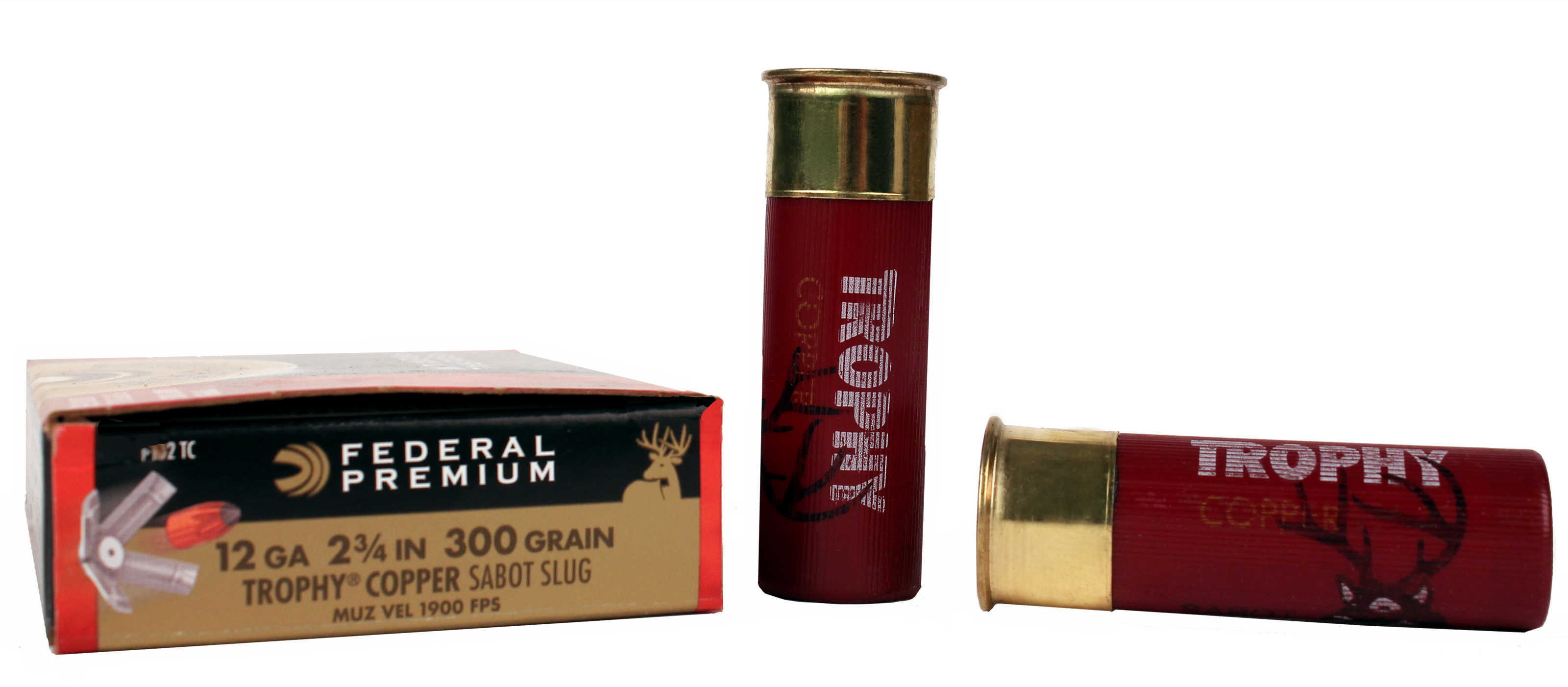 12 Gauge 5 Rounds Ammunition Federal Cartridge 2 3/4" 300 Gr Sabot Slug #Sabot