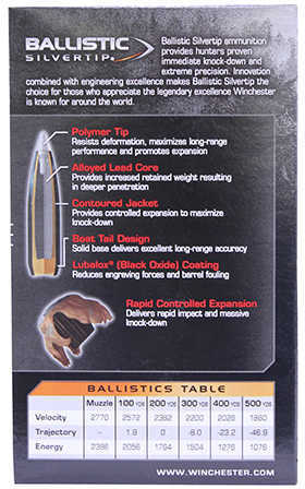 Winchester 7mm-08 Remington 140 Gr Ballistic Tip Ammo - 20 Rounds for Superior Accuracy