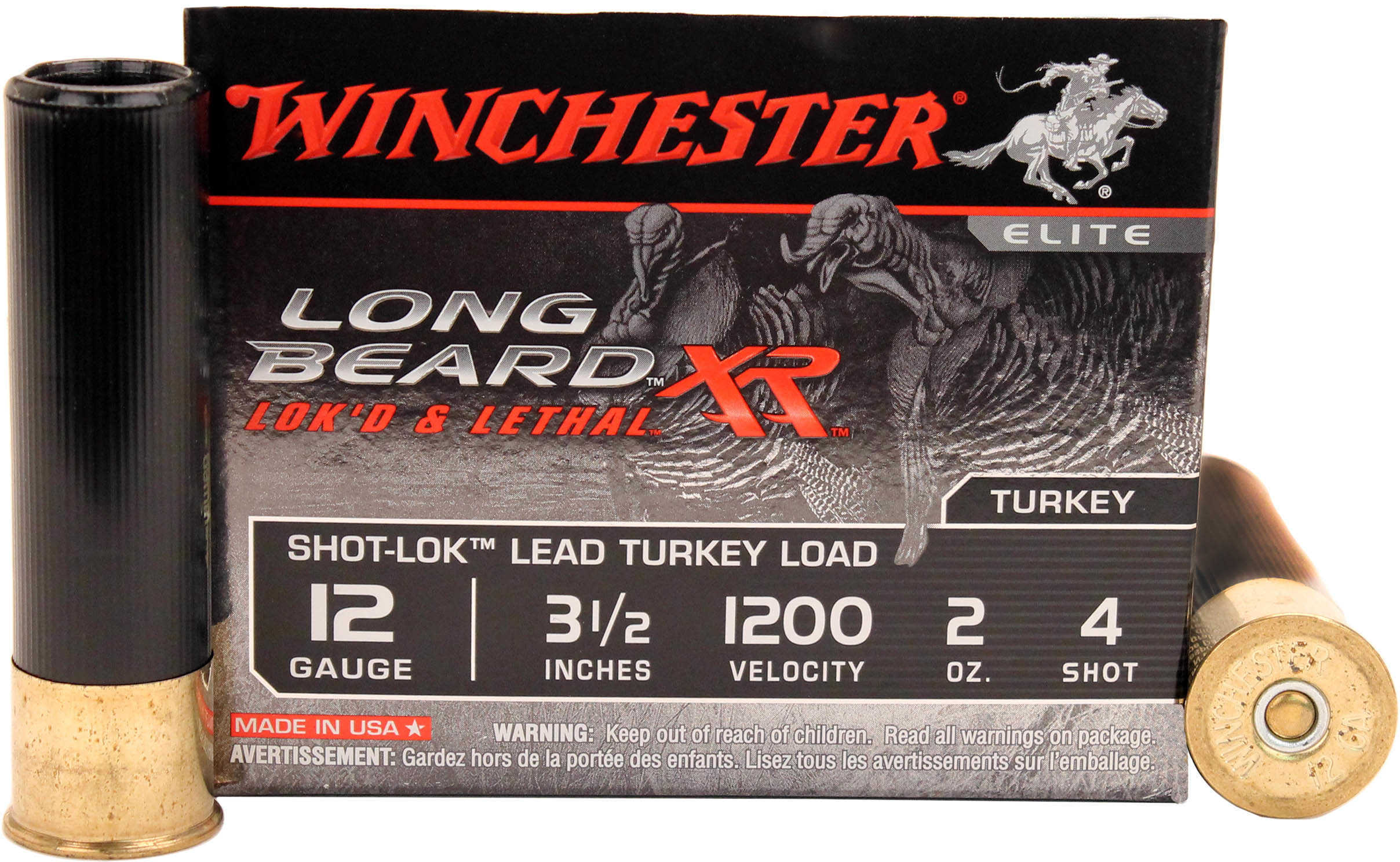 12 Gauge 10 Rounds Ammunition Winchester 3 1/2" 2 oz Lead #4