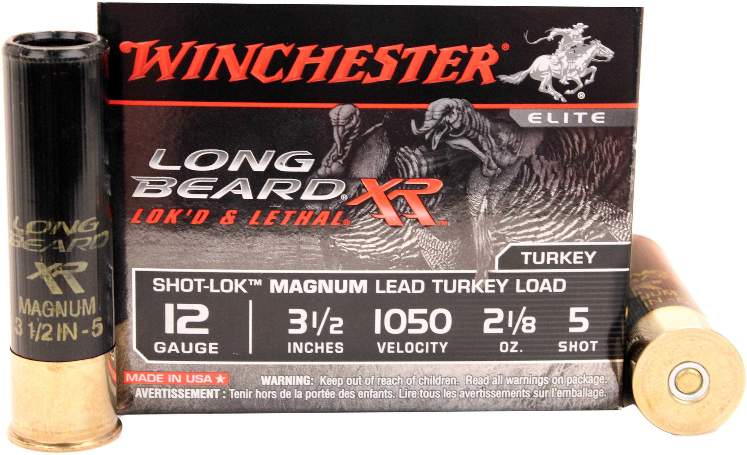 12 Gauge 10 Rounds Ammunition Winchester 3" 2 1/8oz Lead #5