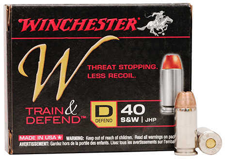 40 S&W 20 Rounds Ammunition Winchester 180 Grain Hollow Point