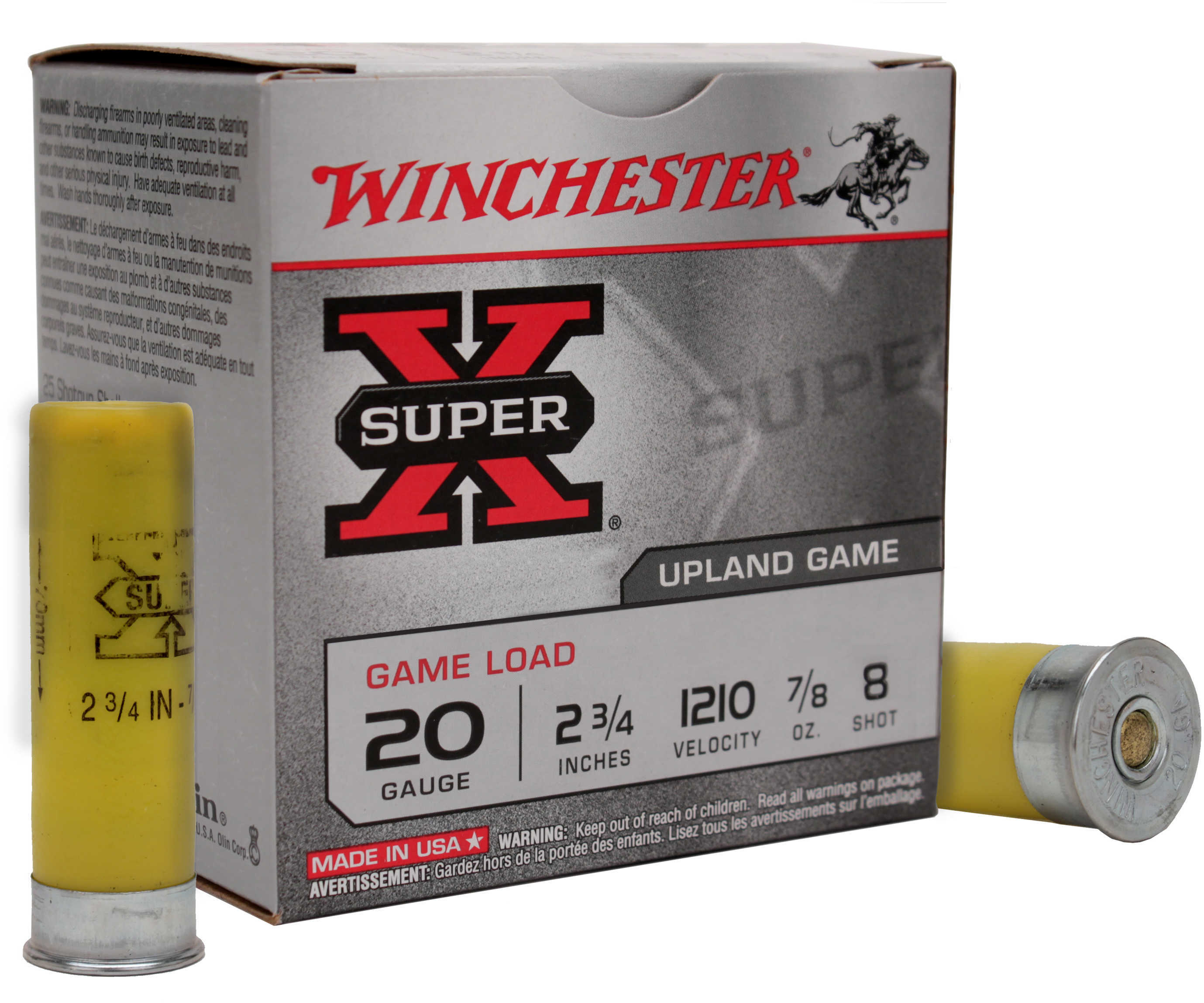 20 Gauge 250 Rounds Ammunition Winchester 2 3/4" 7/8 oz Lead #8