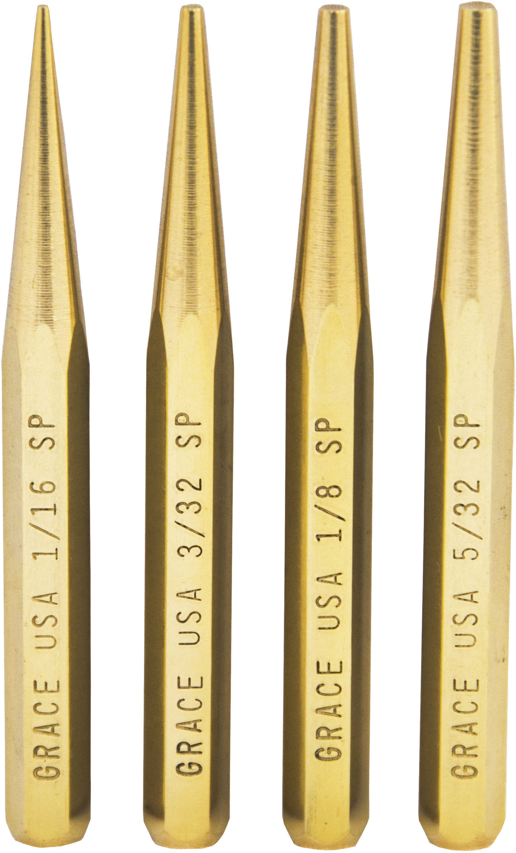 Grace USA Tools Punch Set Starter Of 4 Brass