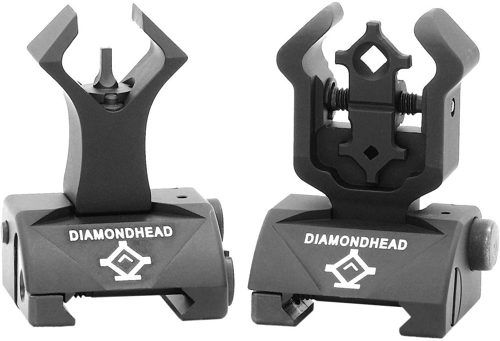 Diamondhead Combat Sight Set Front & Rear Flip-Up Black