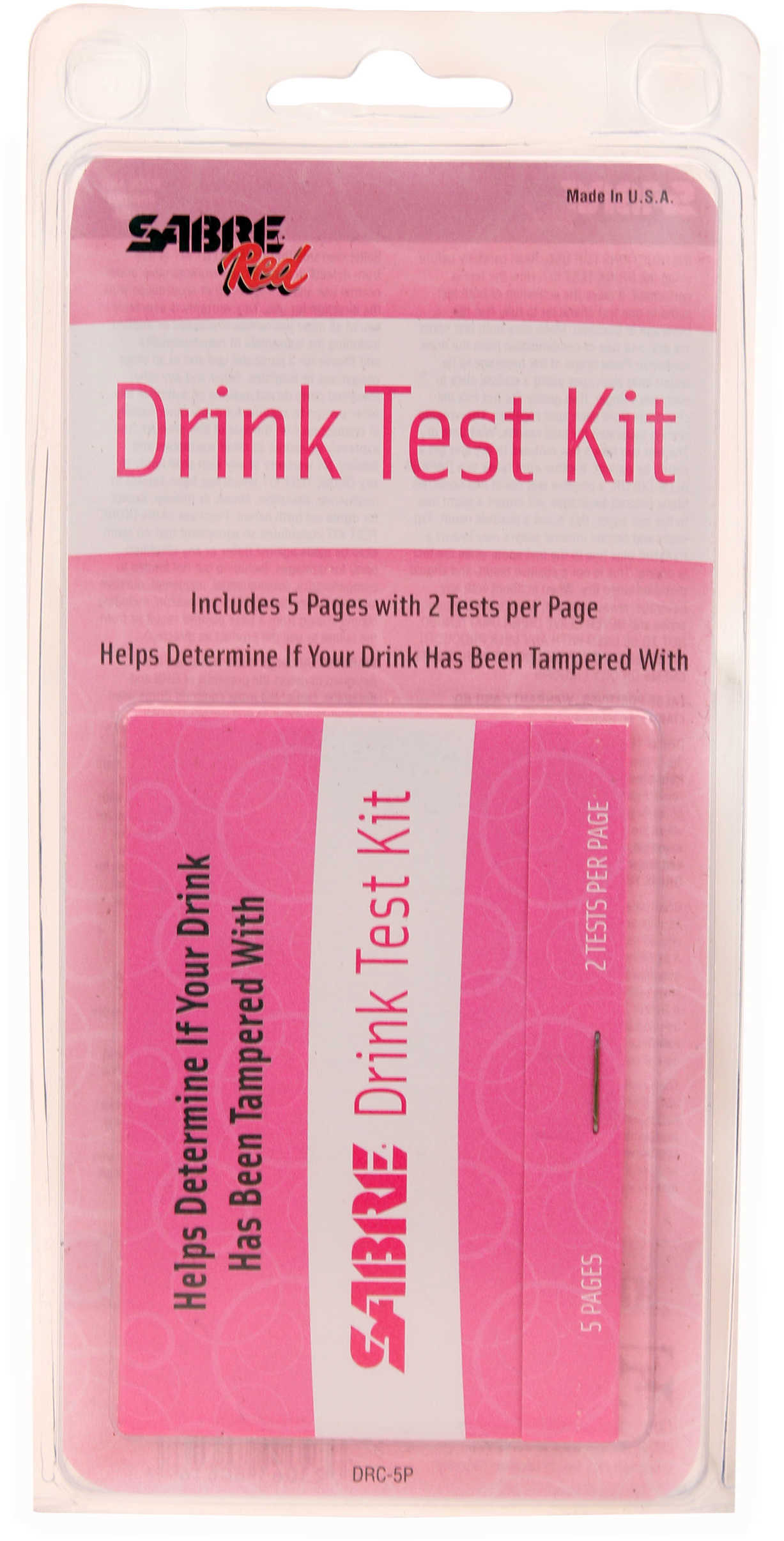 Sabre Drink Test Kit Md: DRC-5P