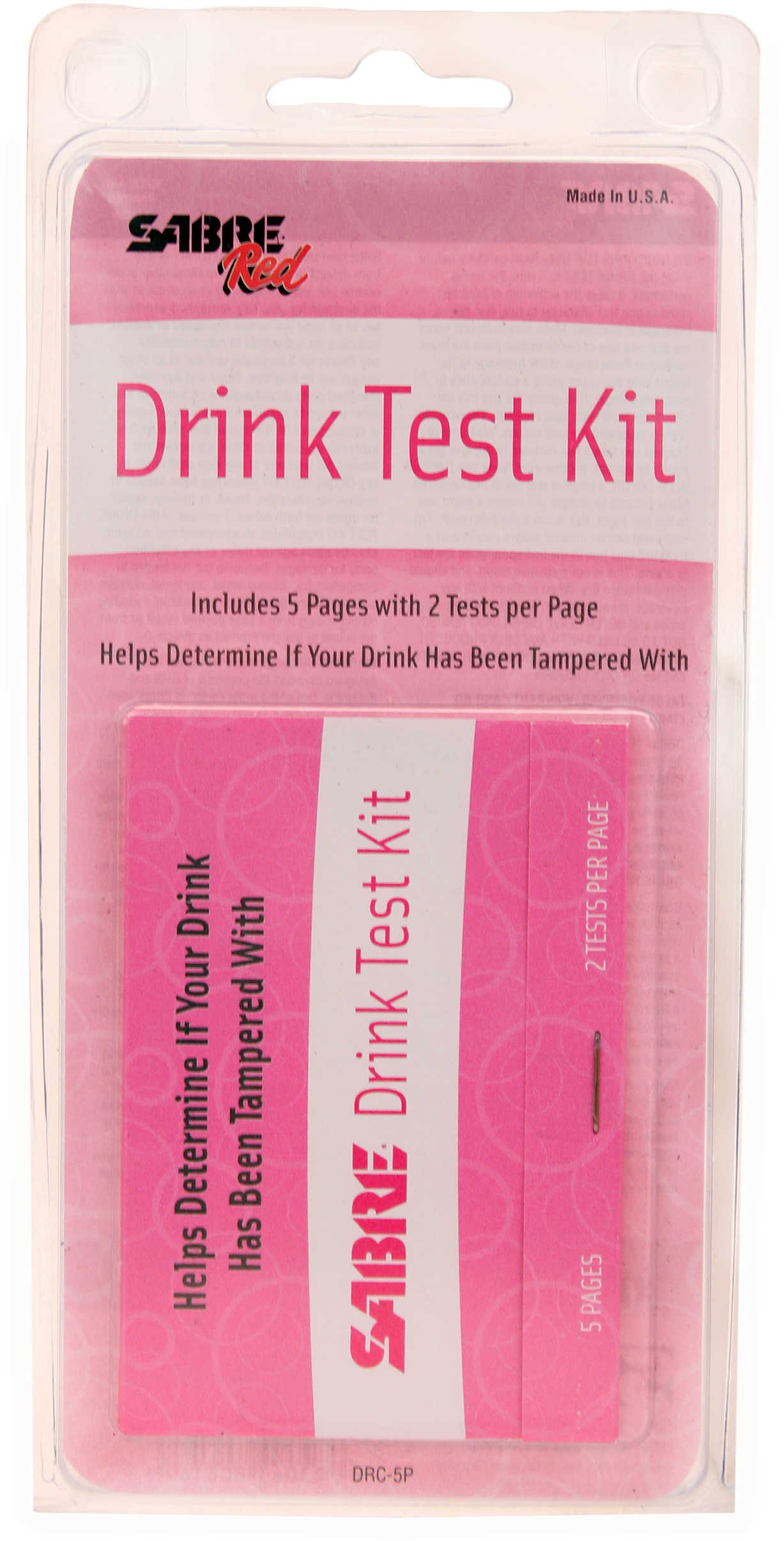 Sabre Drink Test Kit Md DRC5P 11103821