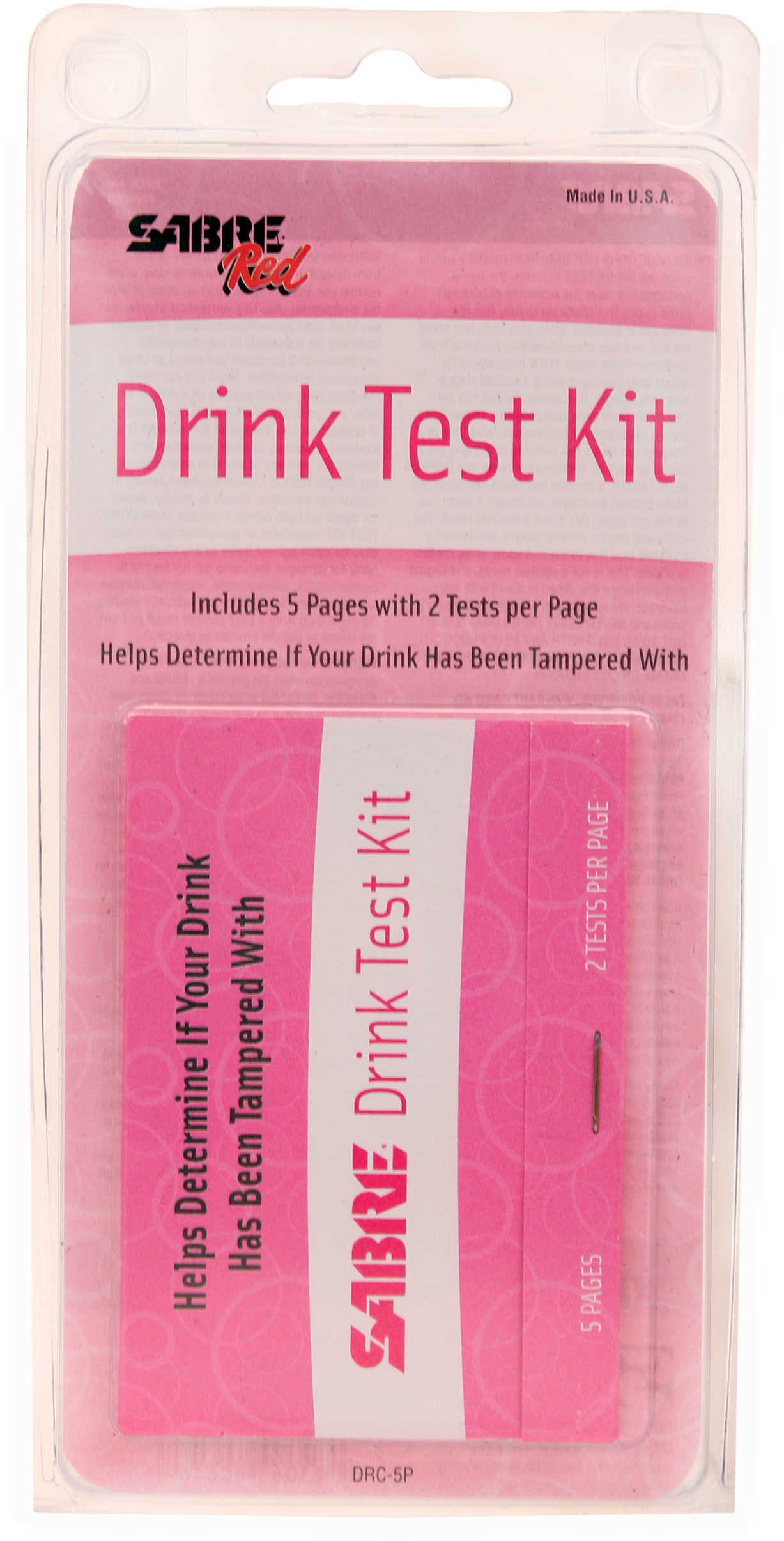 Sabre Date Rape Drug Test Strips 10Ea