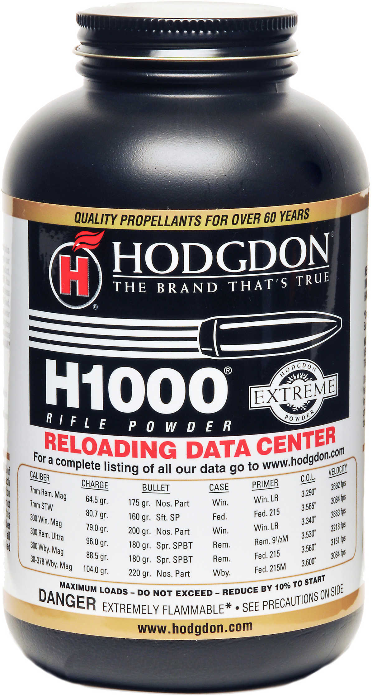 Hodgdon Powder H1000 Smokeless 1 Lb.