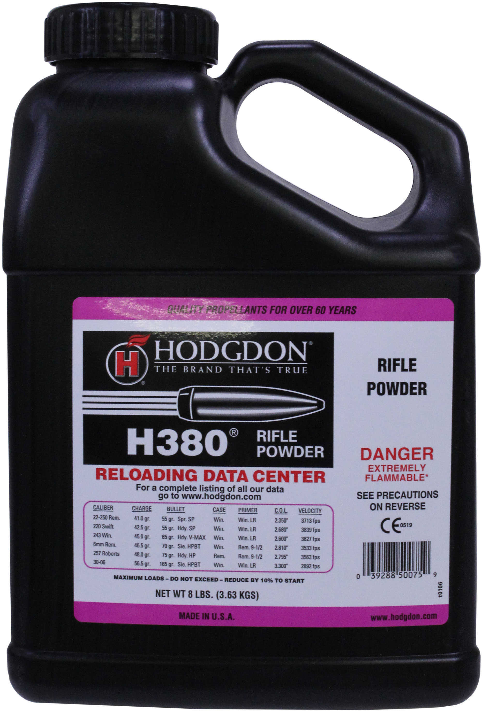 Hodgdon Powder H380 Smokeless 8 Lb