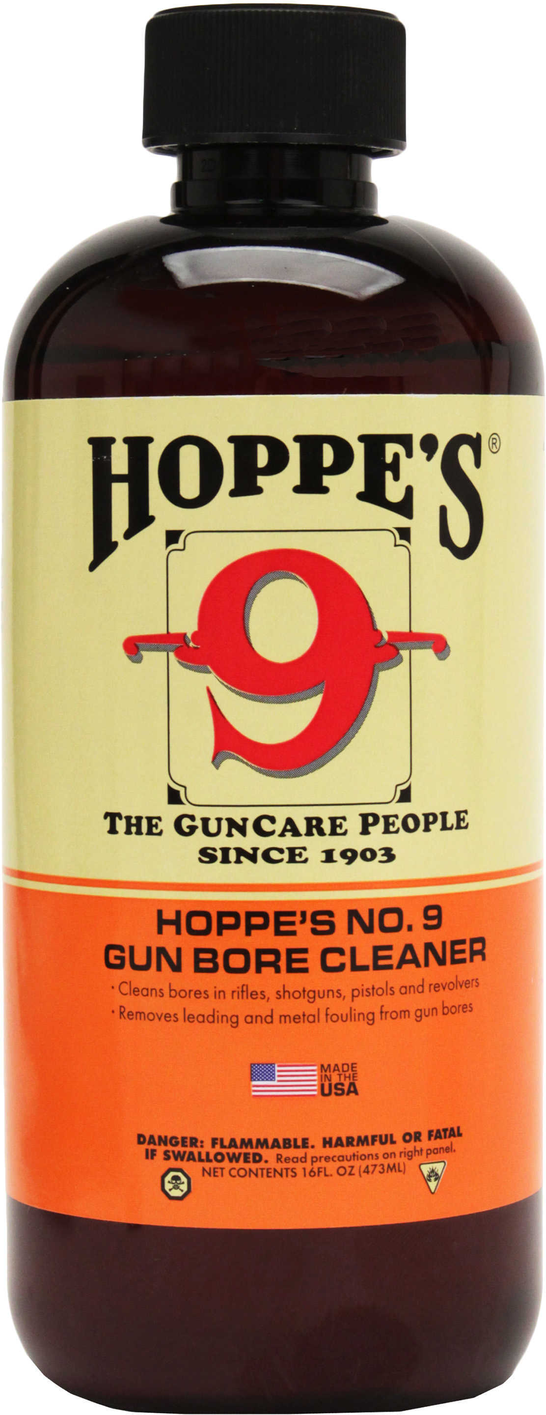 Hoppe's No. 9 Gun Bore Cleaner Solvent Liquid Pint (16 Oz) Md: 916