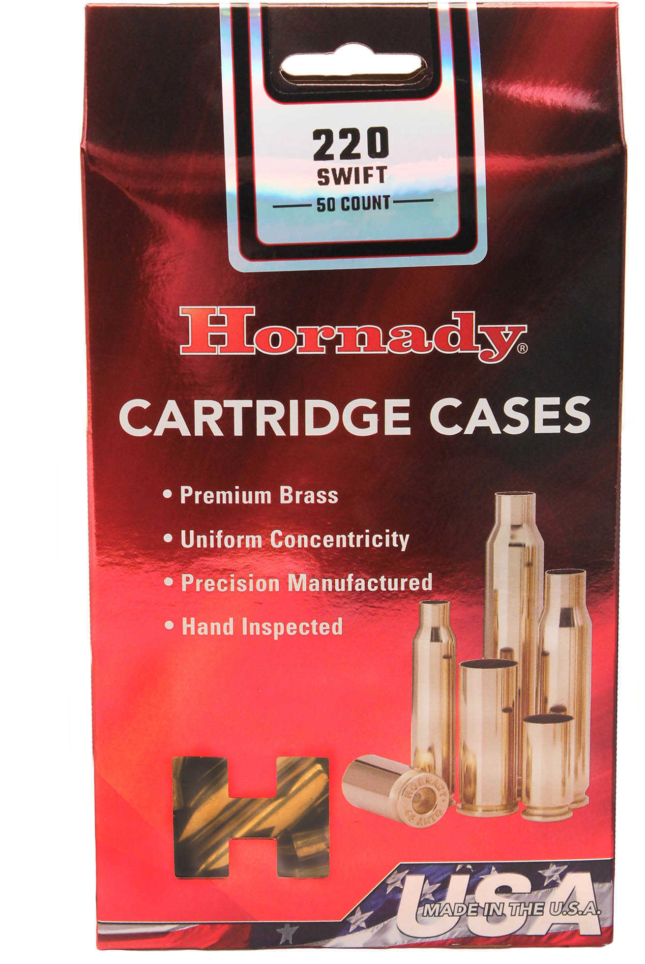 Hornady Unprimed Brass 220 Swift (Per 50) Md: 8615