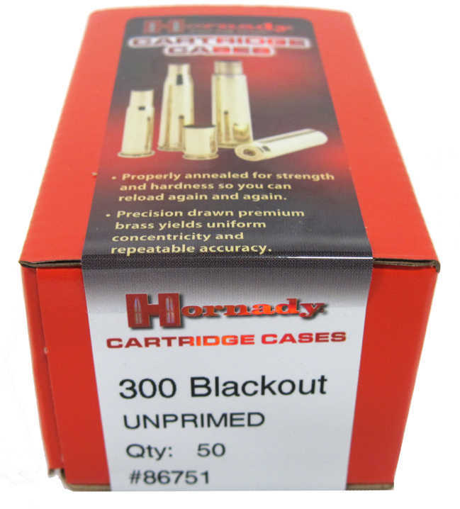 Hornady Unprimed Brass 300 AAC Black Out (Per 50) 86751