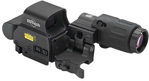 EOTech Holographic Hybrid Sight Side Button Non-Night Vision Compatible 65 MOA Ring And Two 1 Dots Black EXPS2