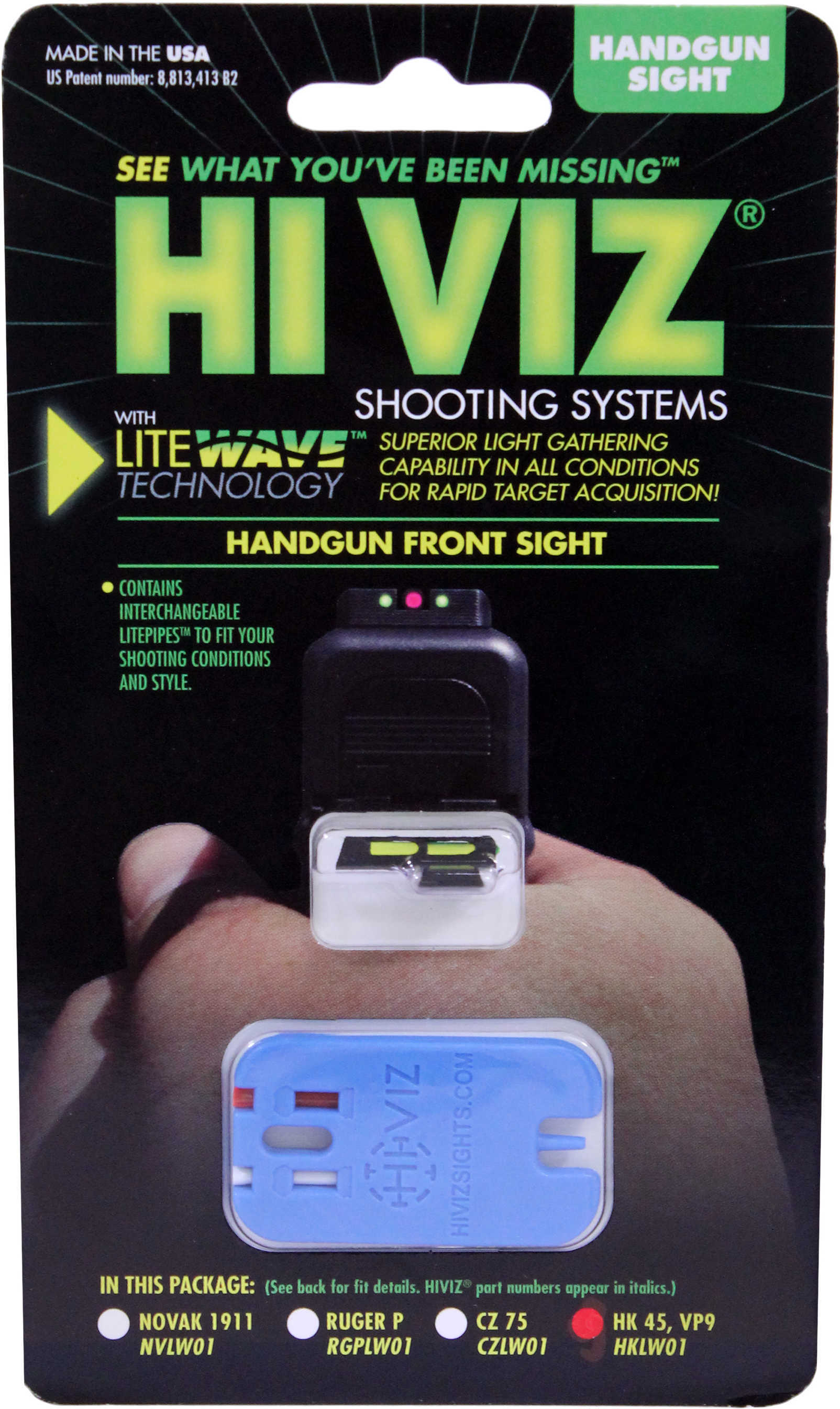 HiViz Sight Systems Litewave Front H&K Red/Green/White Md: HKLW01
