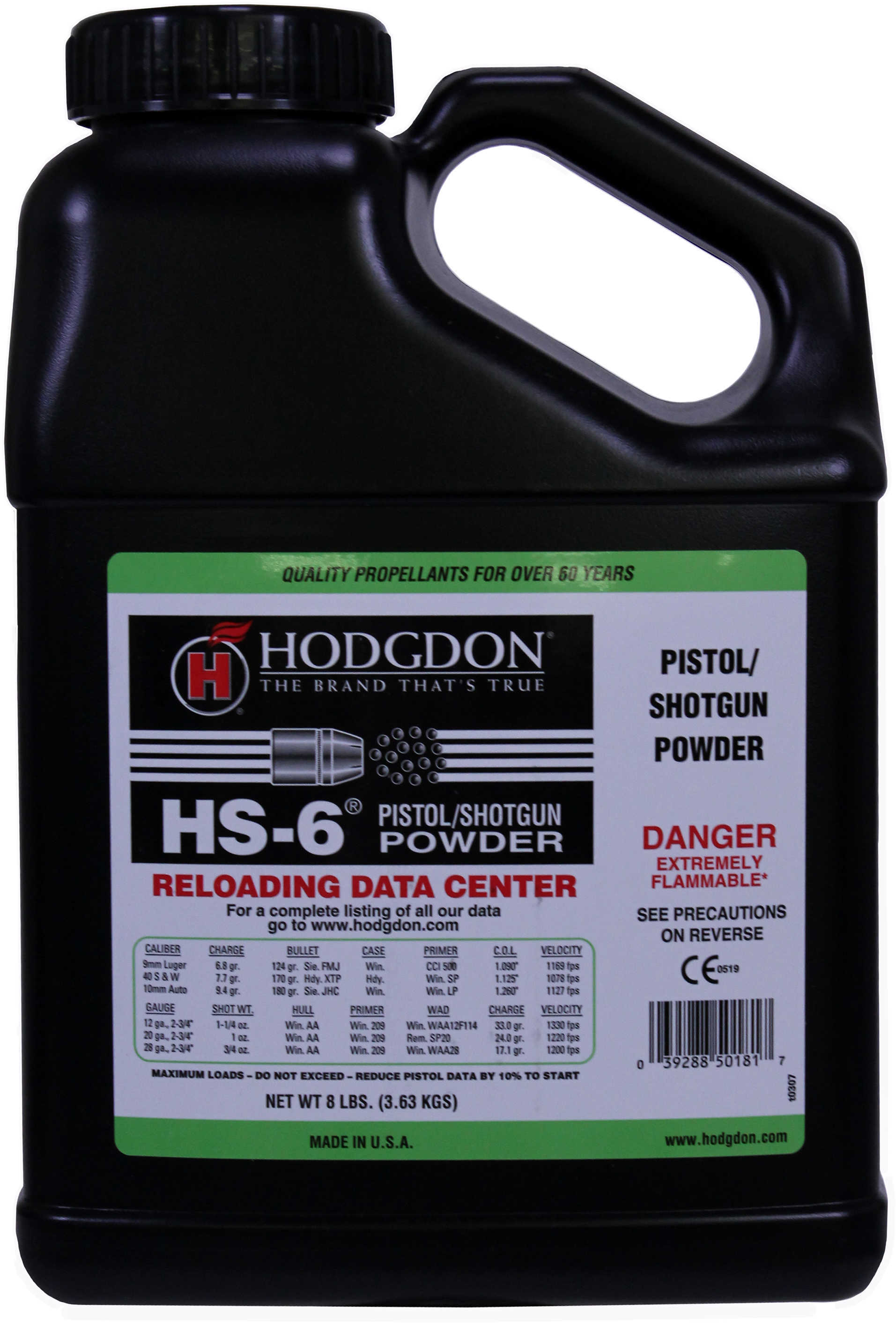 Hodgdon Powder HS-6 Smokeless 8 Lb