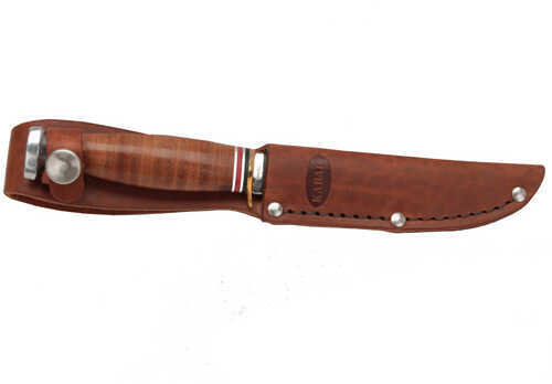 Ka-Bar Leather Handled Hunters Deluxe Little Fin 7" 2-1226-0