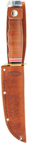 Ka-Bar Leather Handled Hunters Skinner 8 1/4" 2-1233-8