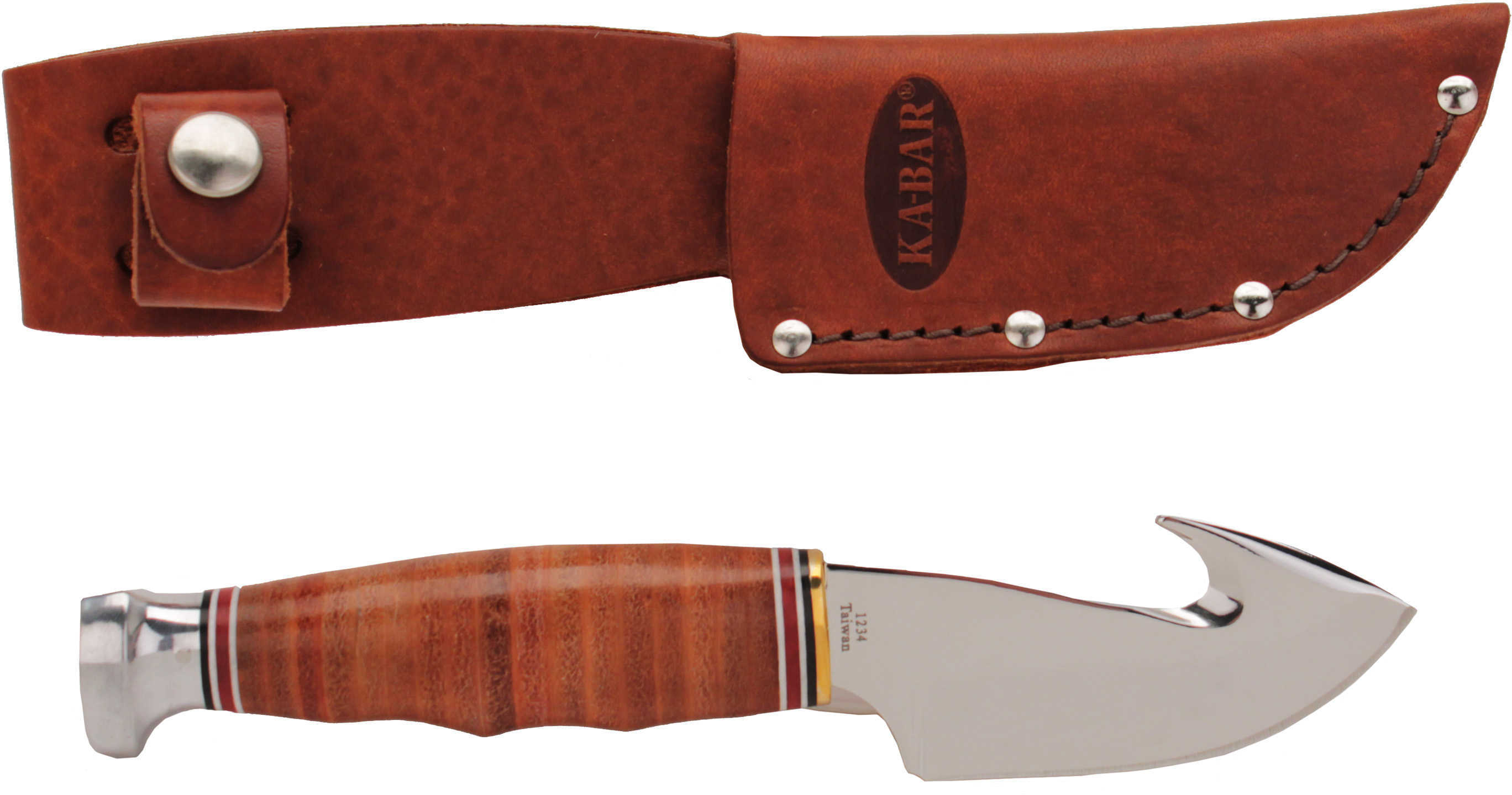 Ka-Bar Leather Handled Hunters Game Hook 7 1/4" 2-1234-5
