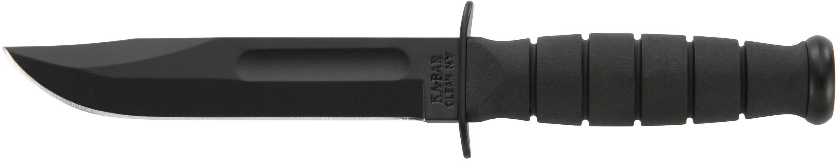 Ka-Bar Black Short Fighting/Utility Knife Straight Edge w/ Kydex Sheath 2-1258-1