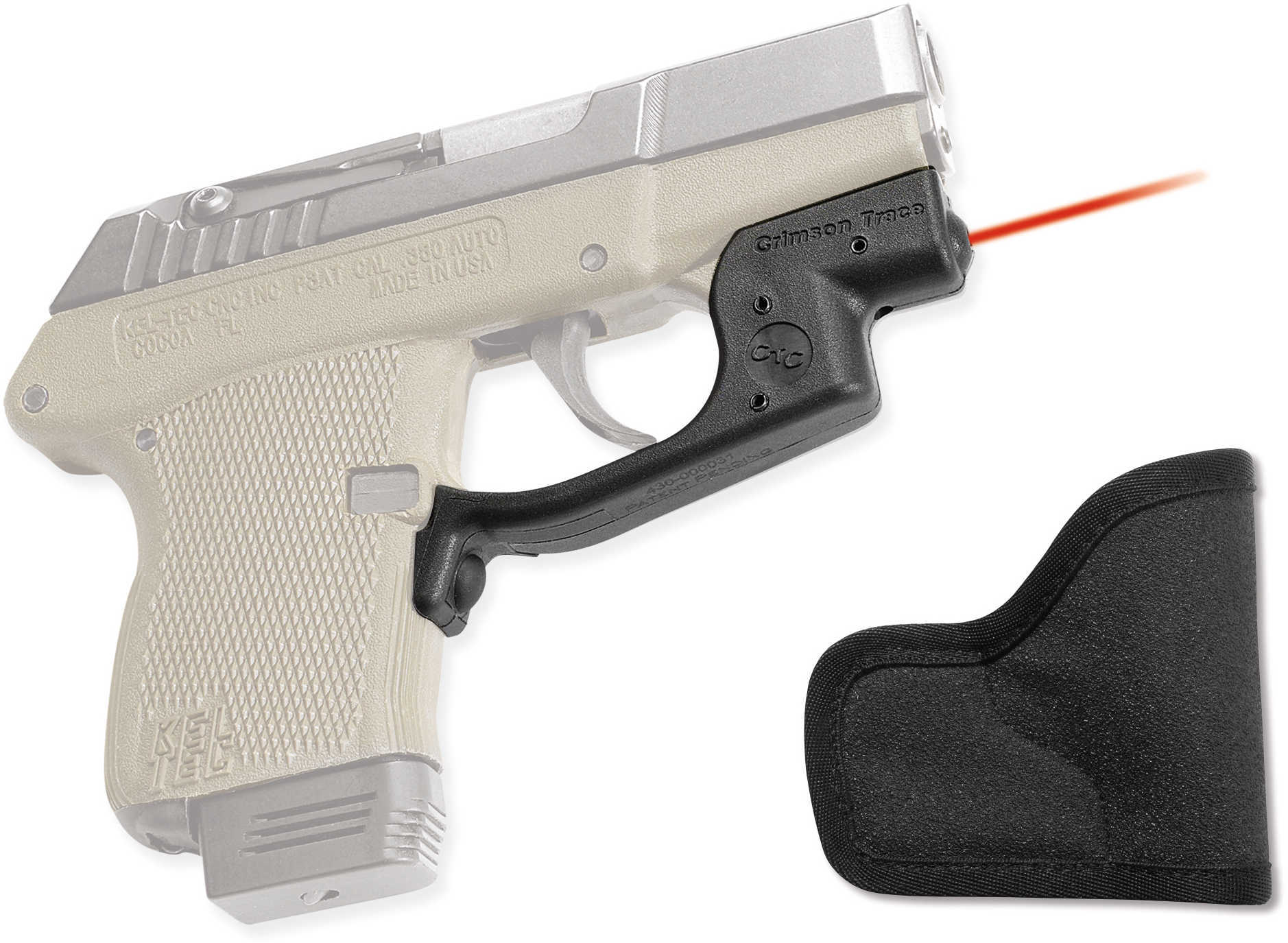 Crimson Trace Keltec P3AT,P32 Polymer,Overmold, Front Activation, includes Holster LG-430H
