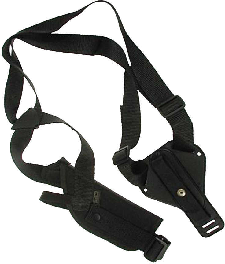 Uncle Mike's Vertical Shoulder Holster Size 4 Fits Large Revolver With 8.5" Barrel Right Hand Black 8304-1